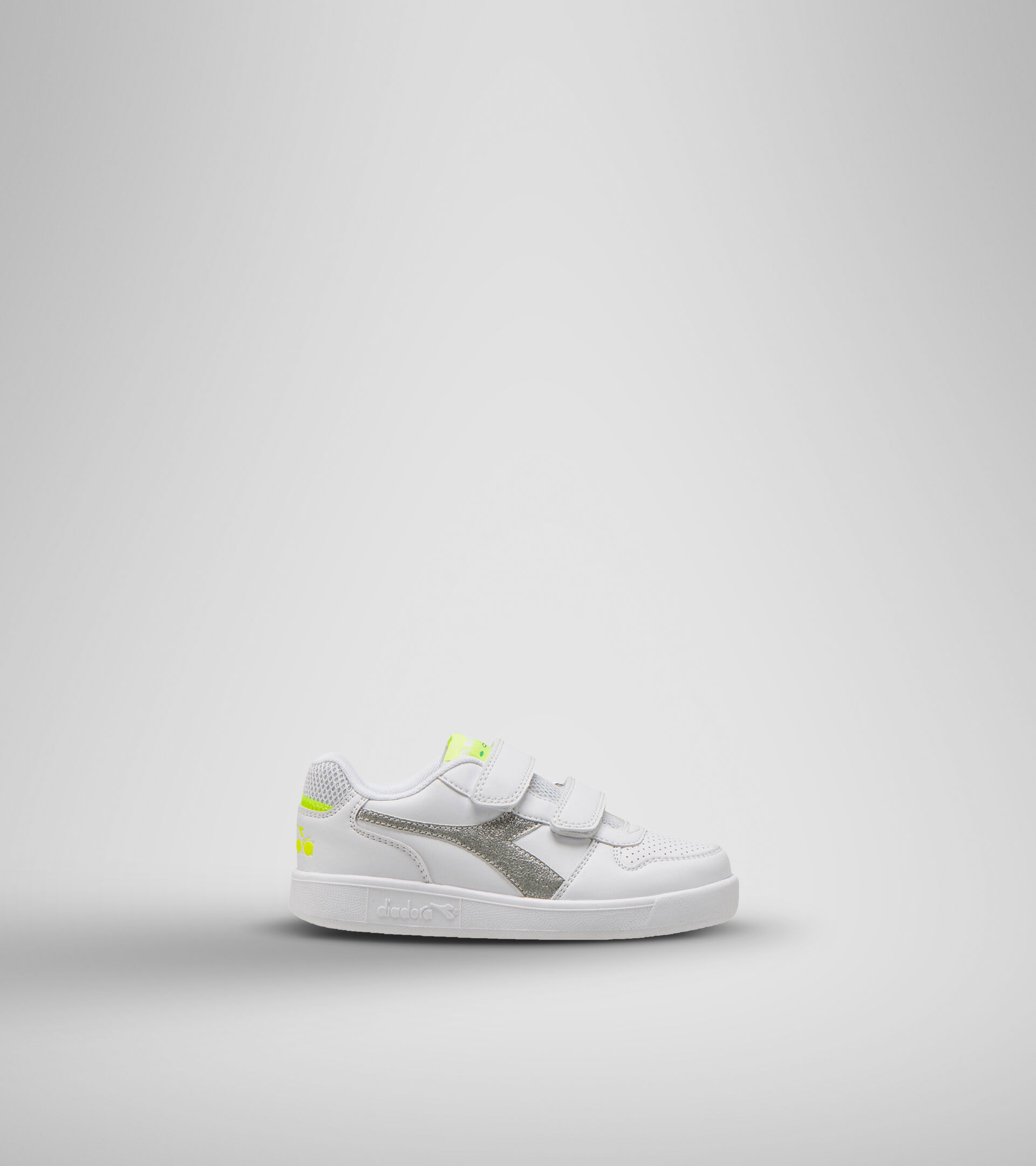 Sports shoes - Kids 4-8 years PLAYGROUND PS GIRL WHITE/YELLOW FLUO. - Diadora