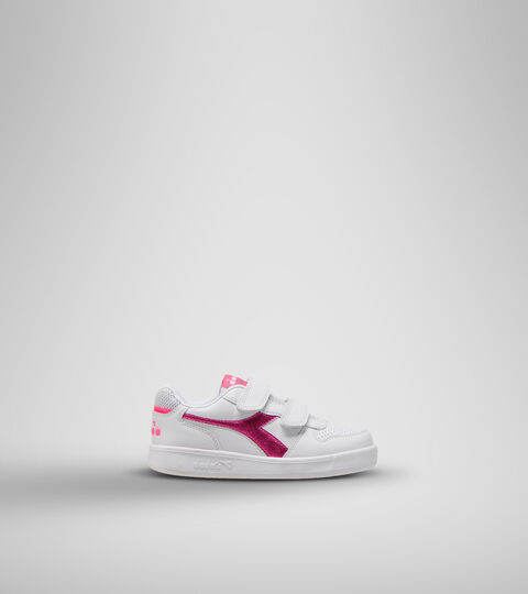 Chaussures de sport - Enfants 4-8 ans PLAYGROUND PS GIRL BLANC/ROSE FLUO - Diadora