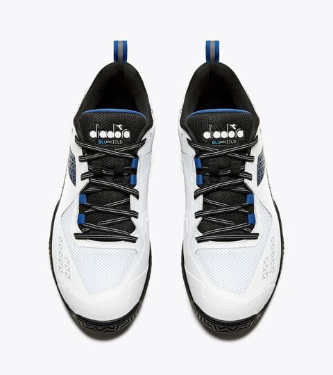 BLUSHIELD TORNEO 2 AG, WHITE/DEJA VU BLUE/BLACK Tennis shoes for hard surfaces or clay - Men BLUSHIELD TORNEO 2 AG WHITE/DEJA VU BLUE/BLACK - Diadora