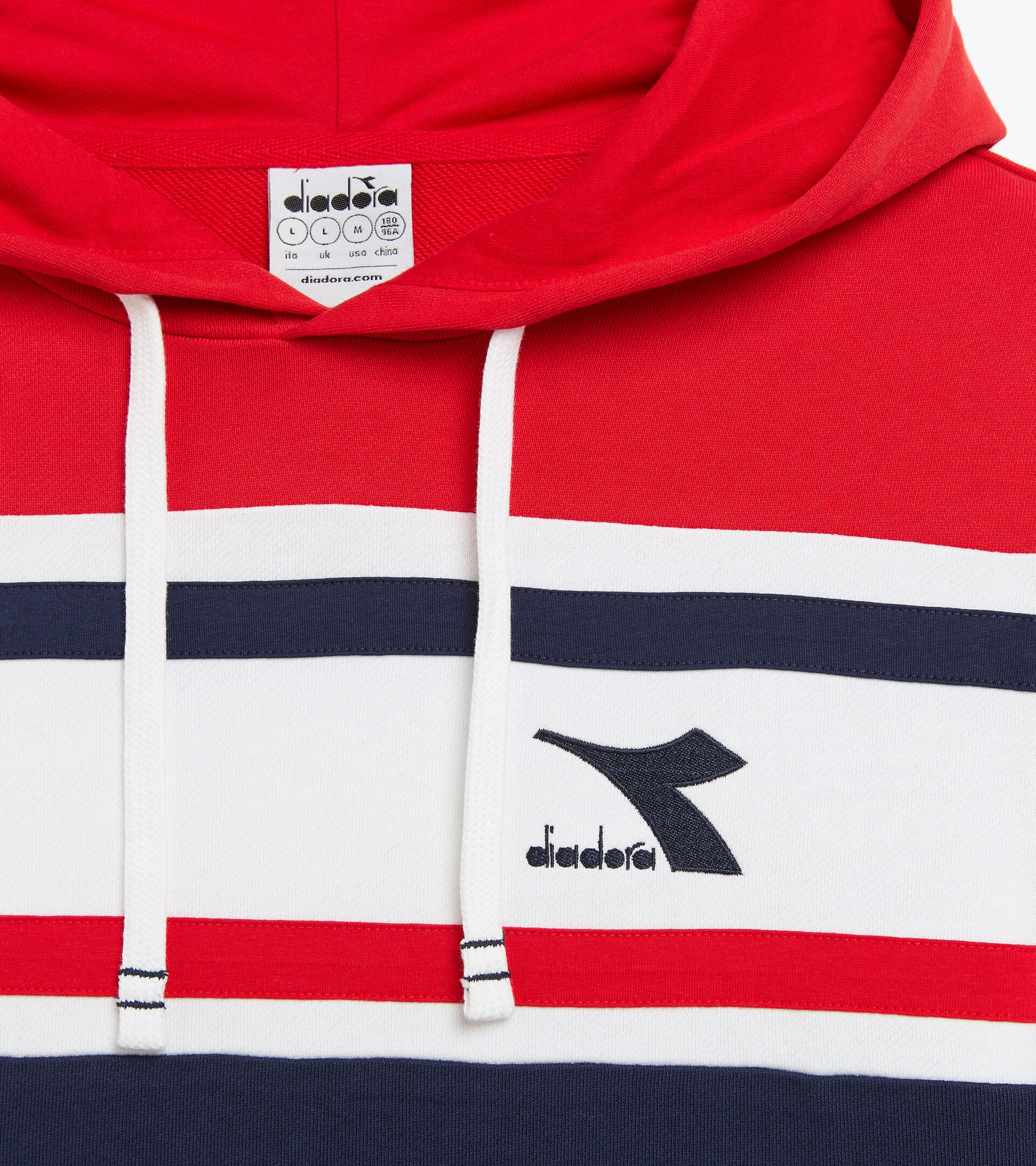 Sweatshirt mit Kapuze aus Baumwolle - Herren HOODIE SLAM RISIKOREICH ROT - Diadora