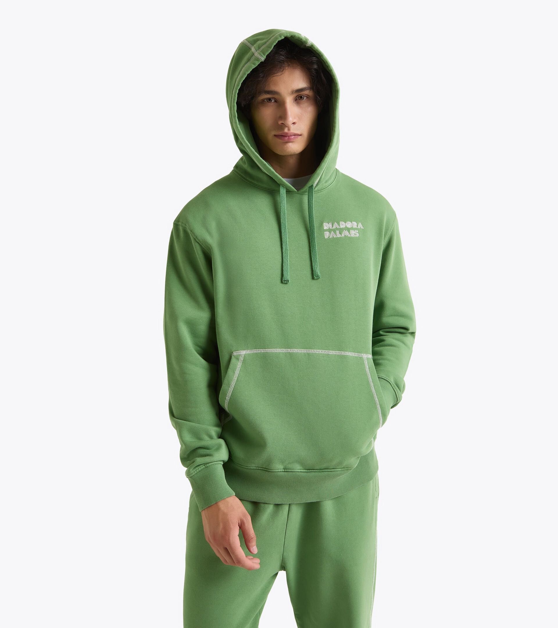 Sudadera Legacy - Made in Italy - Para todos los géneros HOODIE LEGACY VERDE HIEDRA INGLES - Diadora