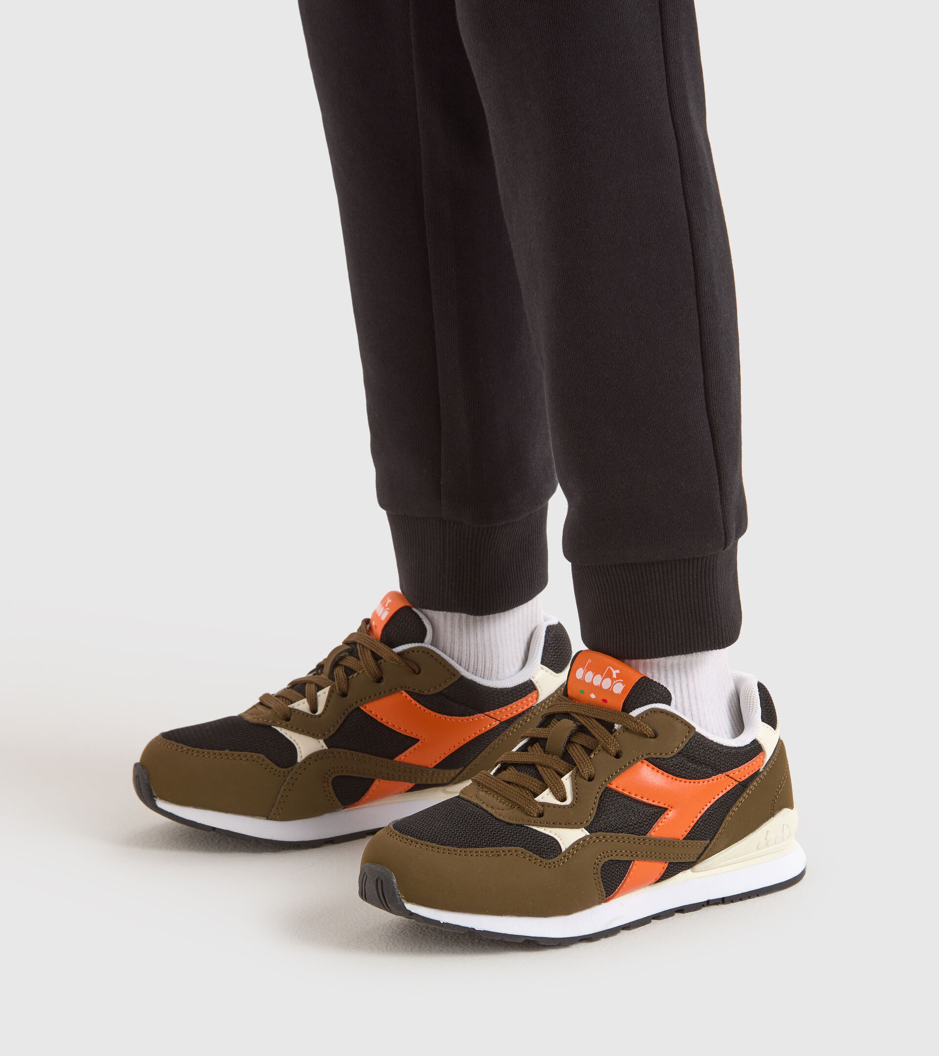 Sports shoes - Kids 4-8 years N.92 PS DARK OLIVE/BURNT ORANGE - Diadora