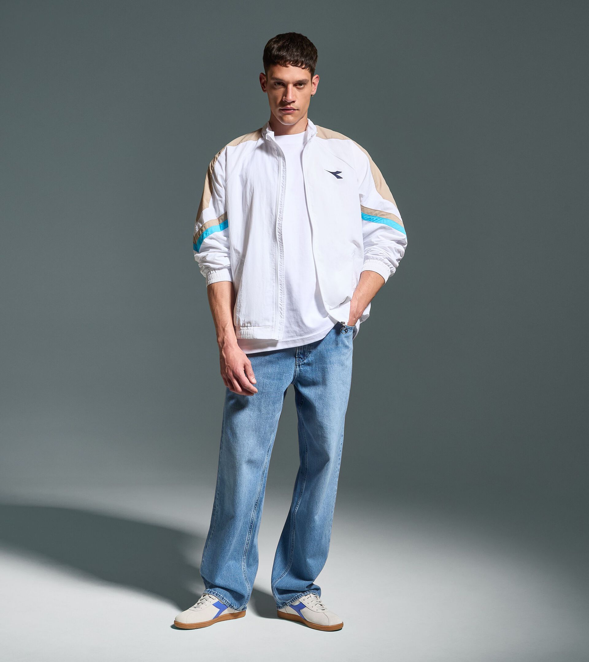Tennis jacket - Competition - All-Gender
 U. TRACK JACKET MATCH OPTICAL WHITE - Diadora