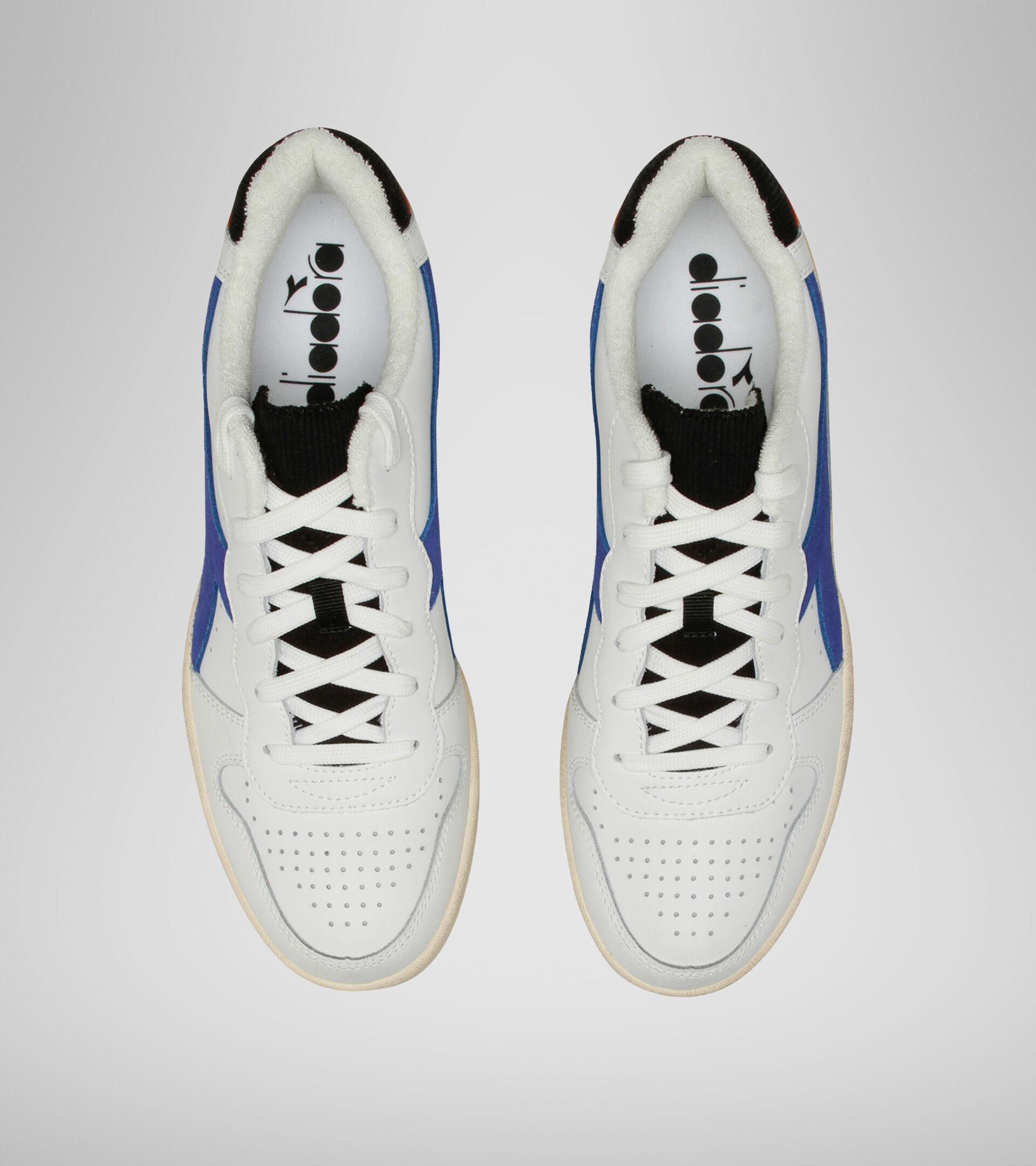 Chaussures de sport - Unisexe MI BASKET LOW ICONA BLC/BLEU AMPAROS/ORANGEADE - Diadora