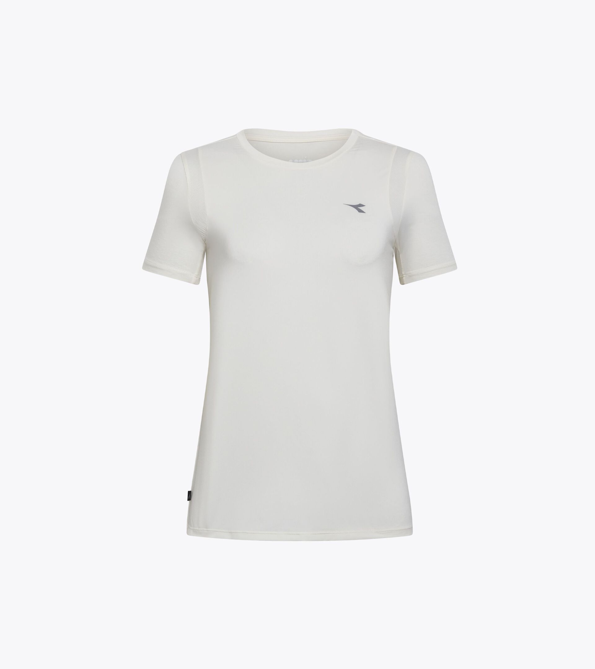 T-shirt de running - Femme L. SS T-SHIRT TECH RUN CREW BLANCHE MURMURE - Diadora
