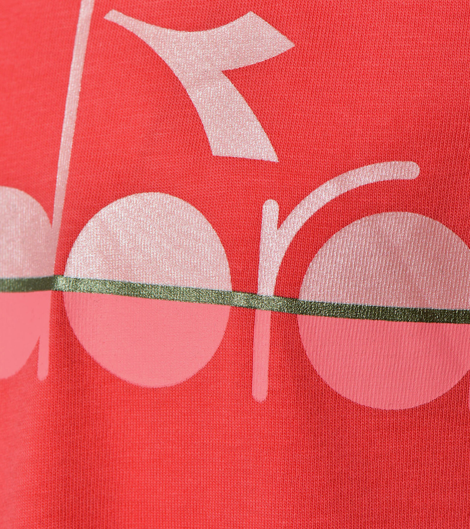 Camiseta de manga larga - Niñas JG.LS T-SHIRT 5PALLE ROJO GERANIO - Diadora