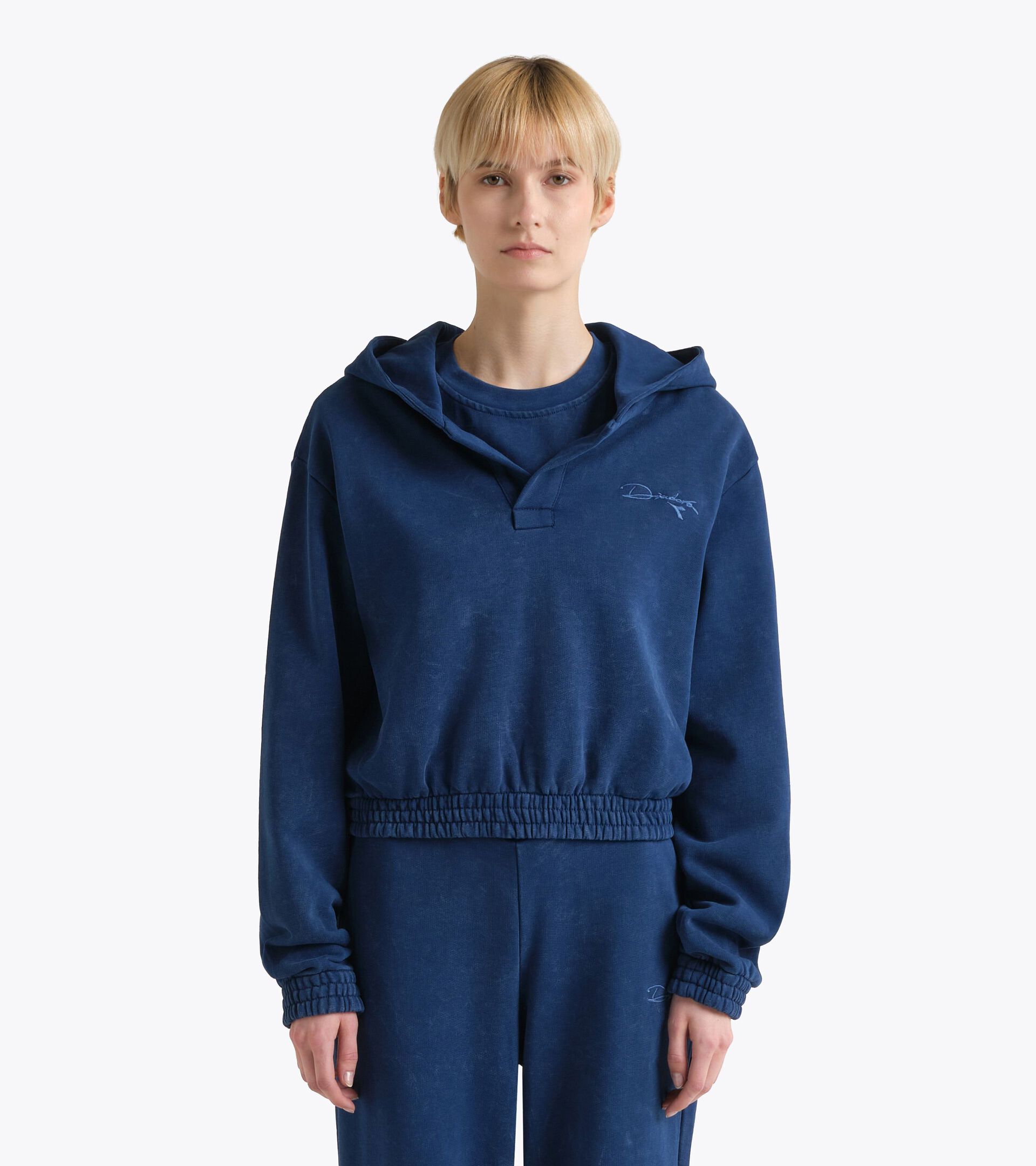 Sudadera de algod&oacute;n grueso estilo retro - Mujer

 L. HOODIE AVENUE LAB AZUL MARINO PEONIA - Diadora