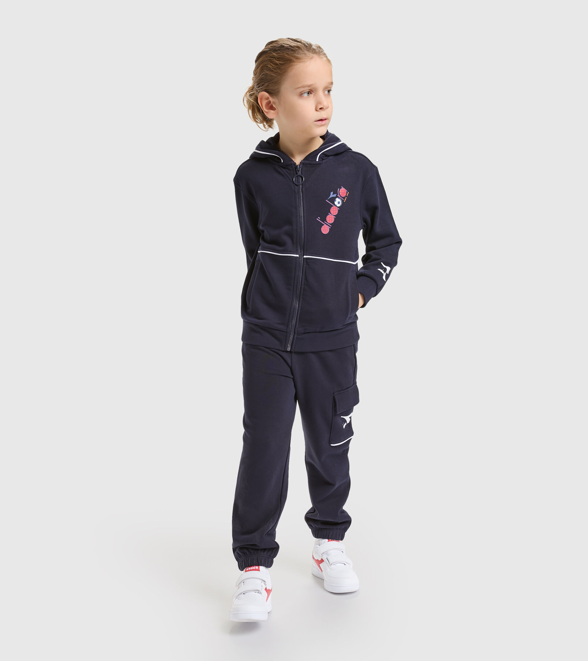 Chándal deportivo de algodón - Niños y adolescentes JB.TRACKSUIT HD FZ DIADORA FC AZUL CHAQUETON - Diadora