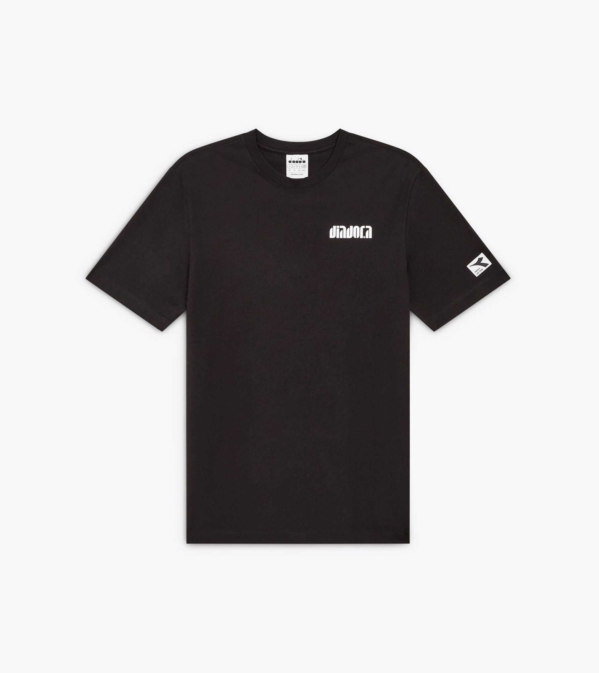 Cotton t-shirt - All-gender T-SHIRT SS ATHL. LOGO SL BLACK - Diadora