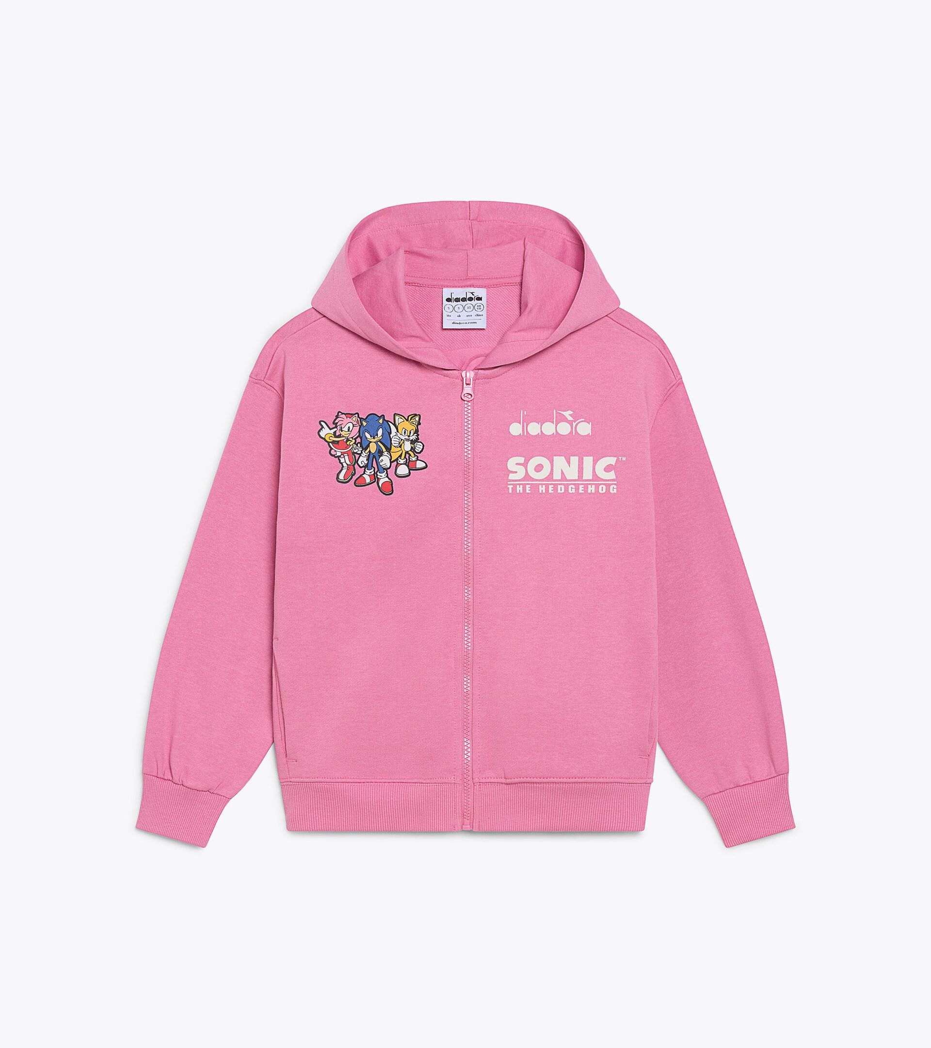 Sudadera con capucha - Ni&ntilde;os y ni&ntilde;as JU. HOODIE FZ SONIC (FT) ROSA CACHEMIRA - Diadora