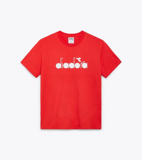 T-SHIRT SS LOGO, BITTERSWEET RED T-shirt - Made in Italy - Gender Neutral T-SHIRT SS LOGO BITTERSWEET RED - Diadora