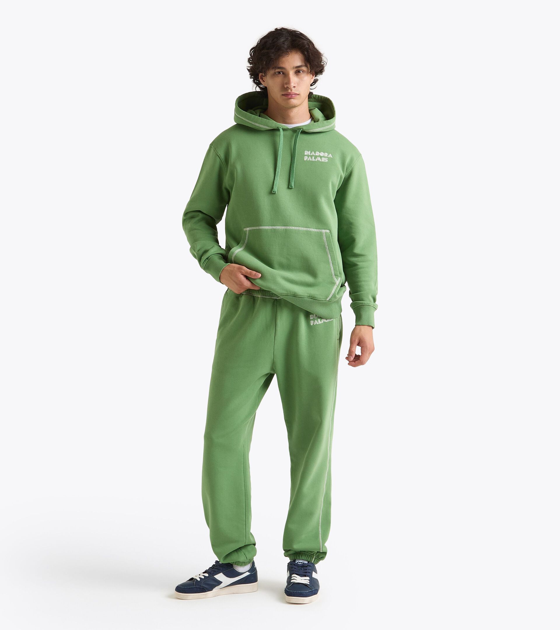 Sudadera Legacy - Made in Italy - Para todos los géneros HOODIE LEGACY VERDE HIEDRA INGLES - Diadora