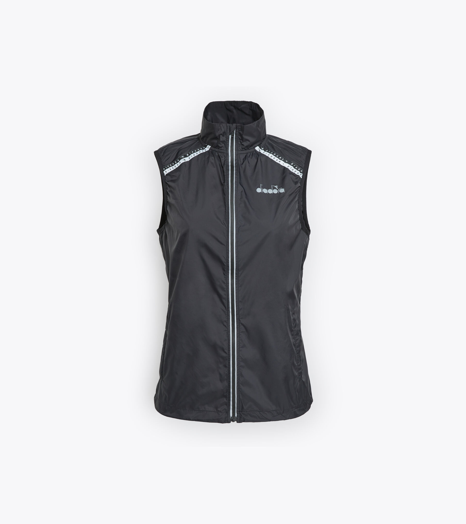 Running windproof vest - Women  L. PACKABLE VEST BLACK - Diadora