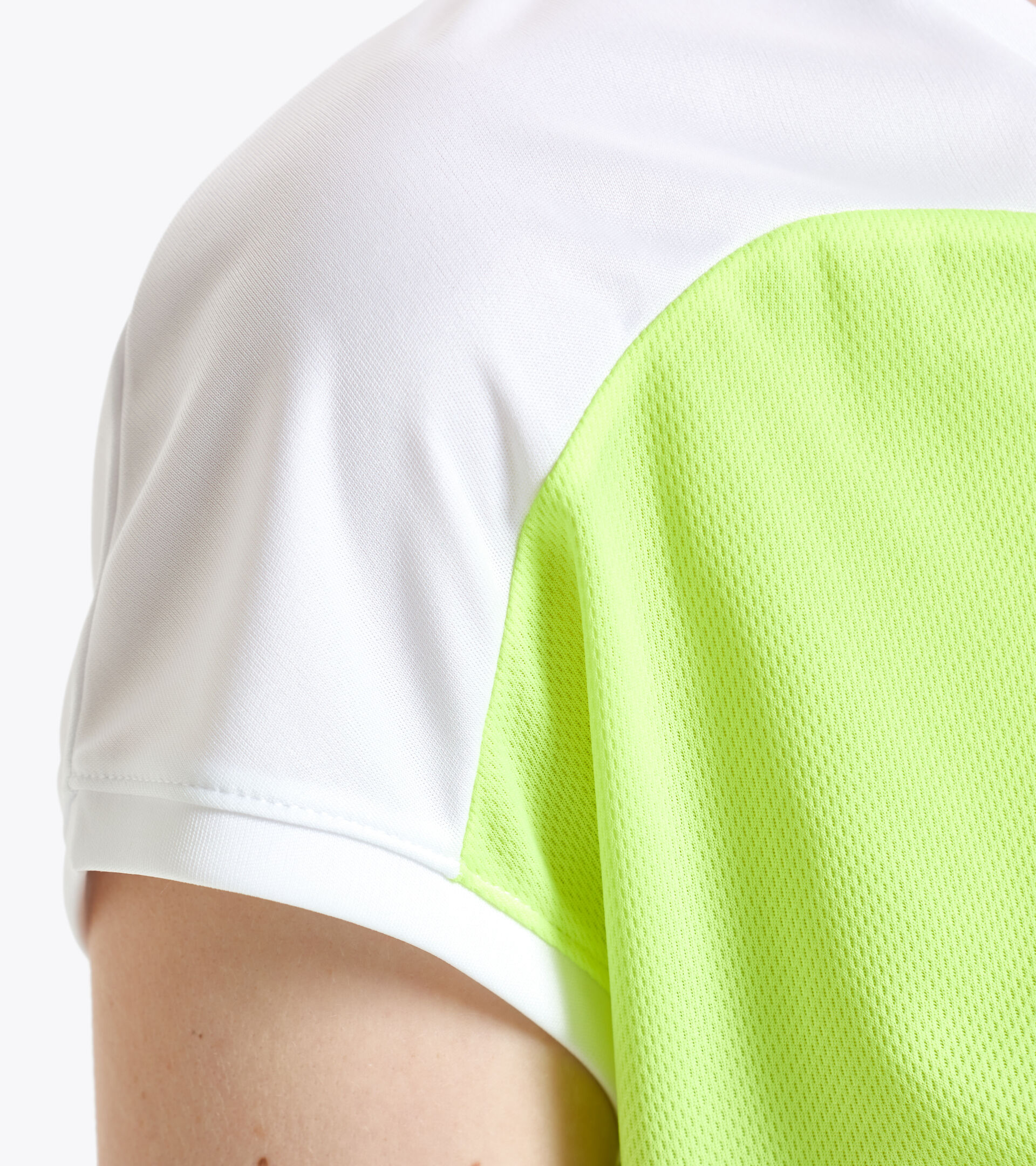 T-shirt de tennis - Femme L. T-SHIRT COURT JAUNE FLUO DD - Diadora