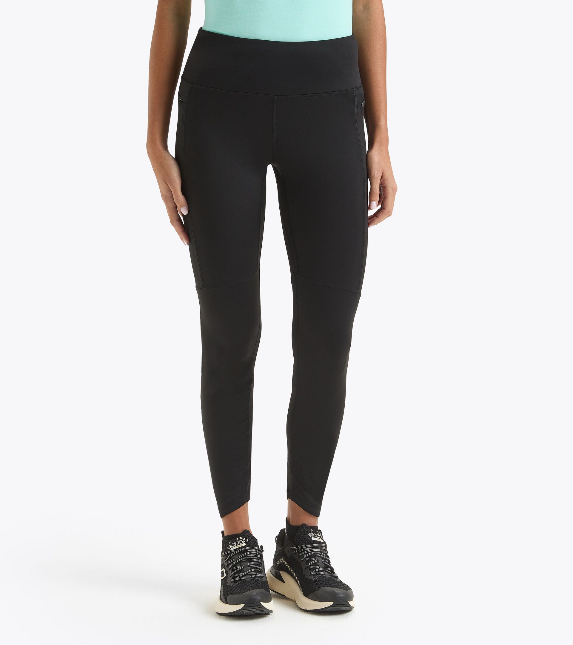 Lauf-Leggings - Damen L. TIGHTS RUN CREW SCHWARZ - Diadora