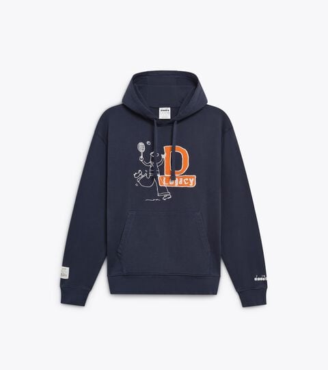 Sweat-shirt &agrave; capuche Legacy - Made in Italy - Pour tous les genres
 HOODIE LEGACY BLEU NUITS - Diadora