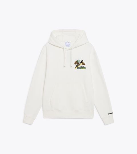 Sweat-shirt &agrave; capuche Legacy - Made in Italy - Pour tous les genres HOODIE LEGACY BLANC LAIT - Diadora