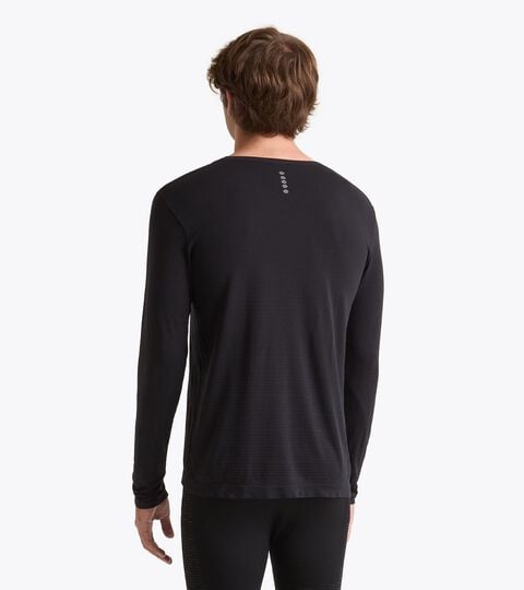 LS T-SHIRT STRATOUNO, NEGRO Camiseta técnica termorreguladora de manga larga§Running§Hombre LS T-SHIRT STRATOUNO NEGRO - Diadora