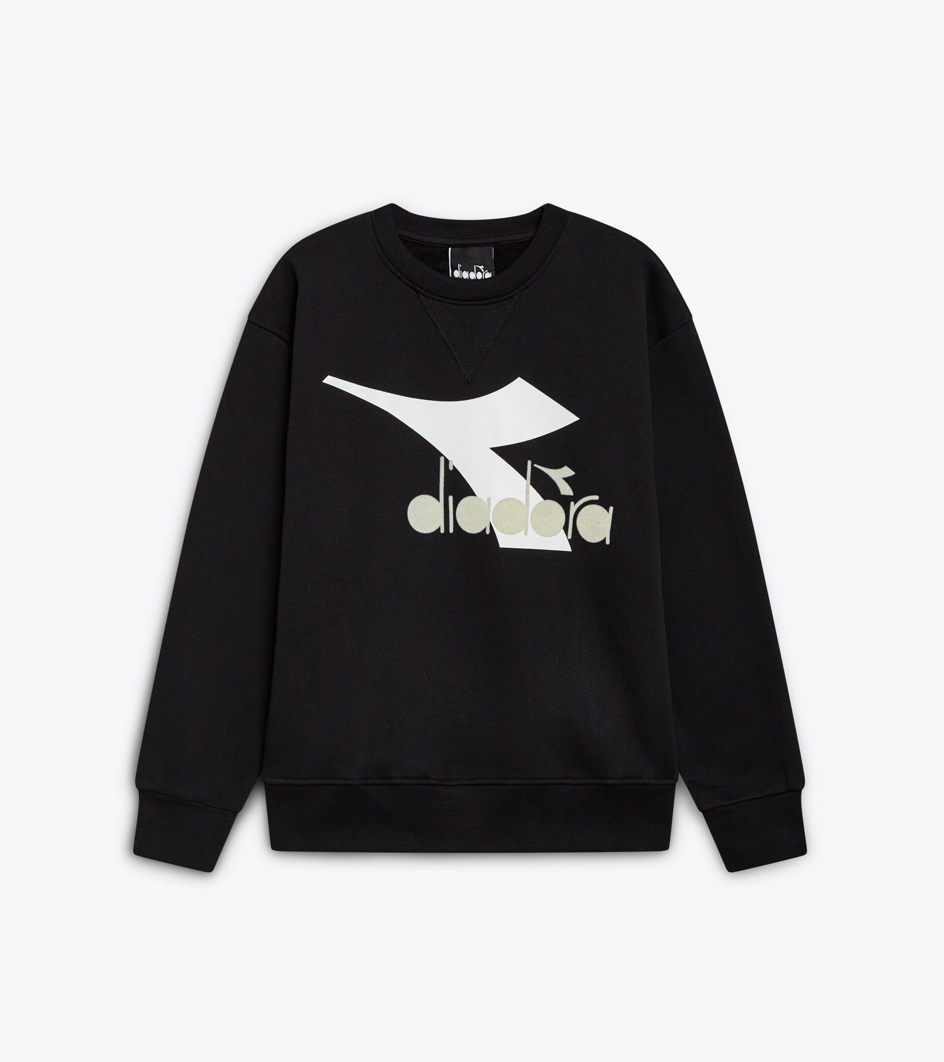 Crewneck sweatshirt - Boy JB.SWEATSHIRT CREW LOGO FIR BLACK - Diadora