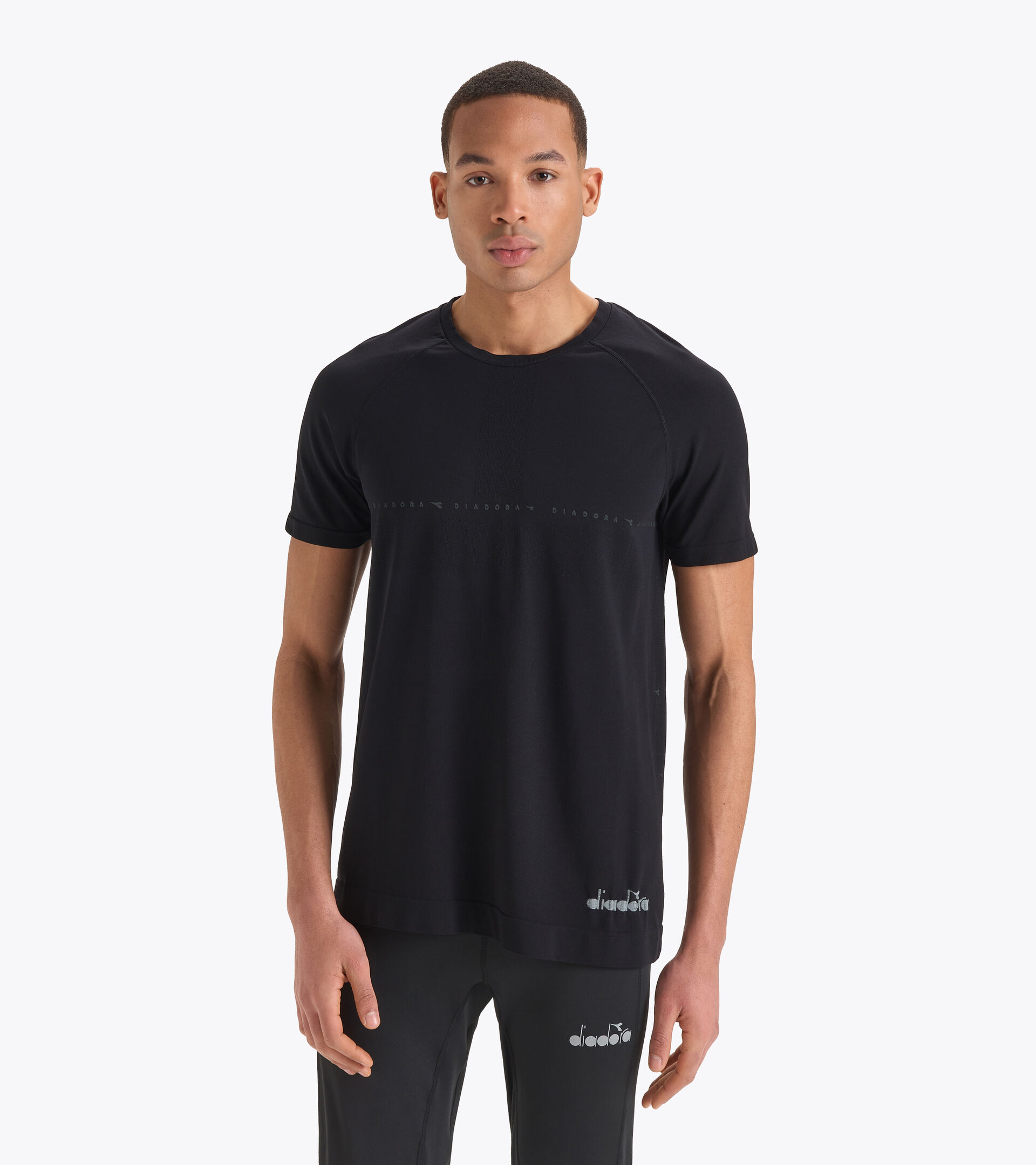 Camiseta de running Made in Italy - Hombre SS SKIN FRIENDLY T-SHIRT NEGRO - Diadora