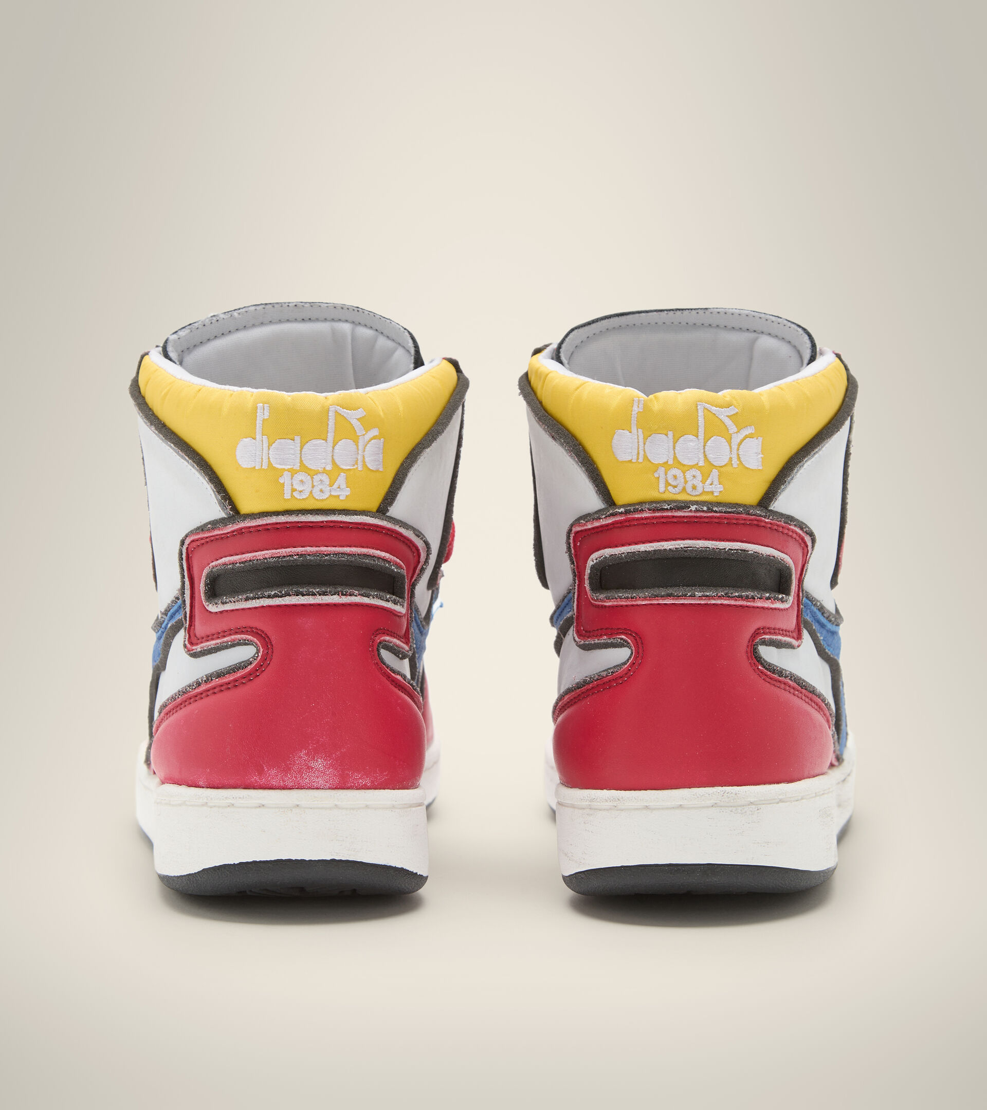 Heritage shoes - Made in Italy - Unisex MI BASKET DESSAU WHITE /RED - Diadora