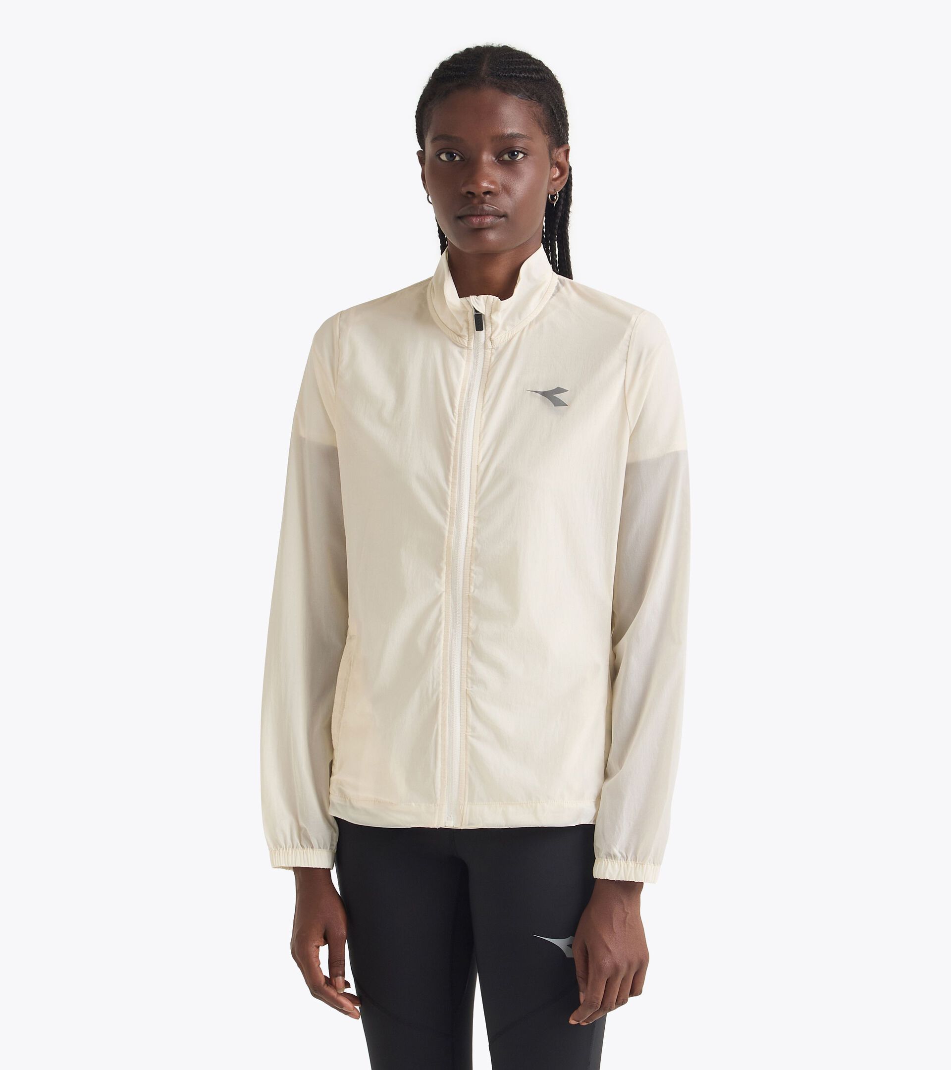Chaqueta cortavientos plegable§Running§Mujer L. WINDBREAKER PACKABLE JACKET BLANCO MURMURAR - Diadora