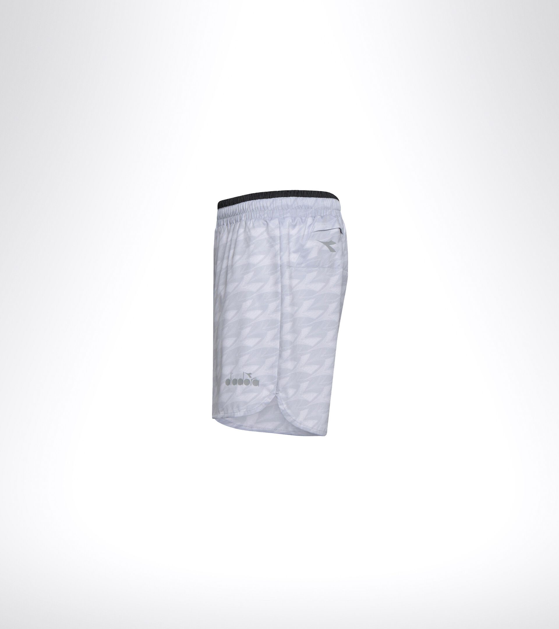Short de running - Homme MICROFIBER SHORTS 12,5 CM GRIS PLEUROTUS PARTOUT - Diadora