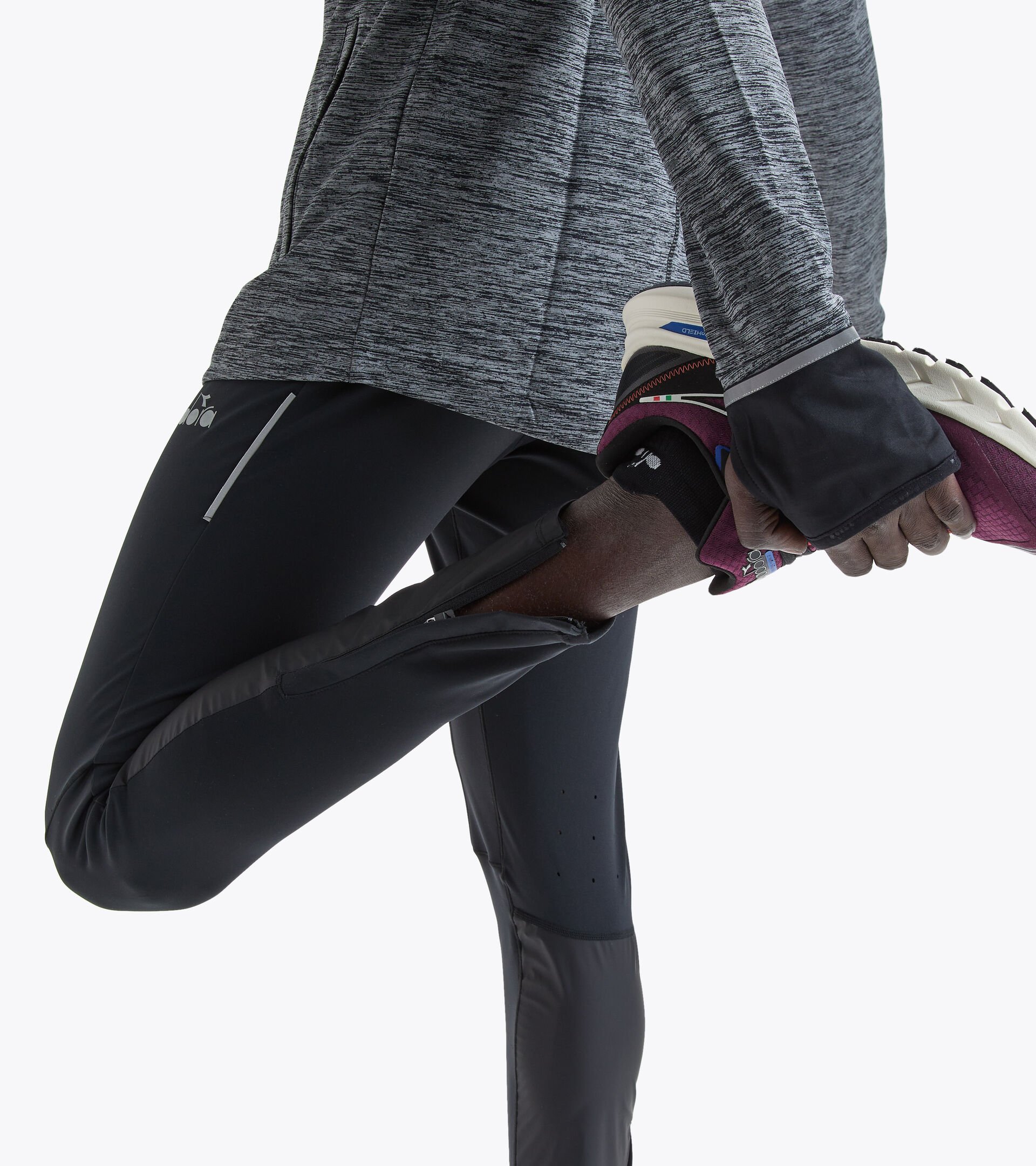 WINTER RUNNING TIGHTS - Leggings - black out