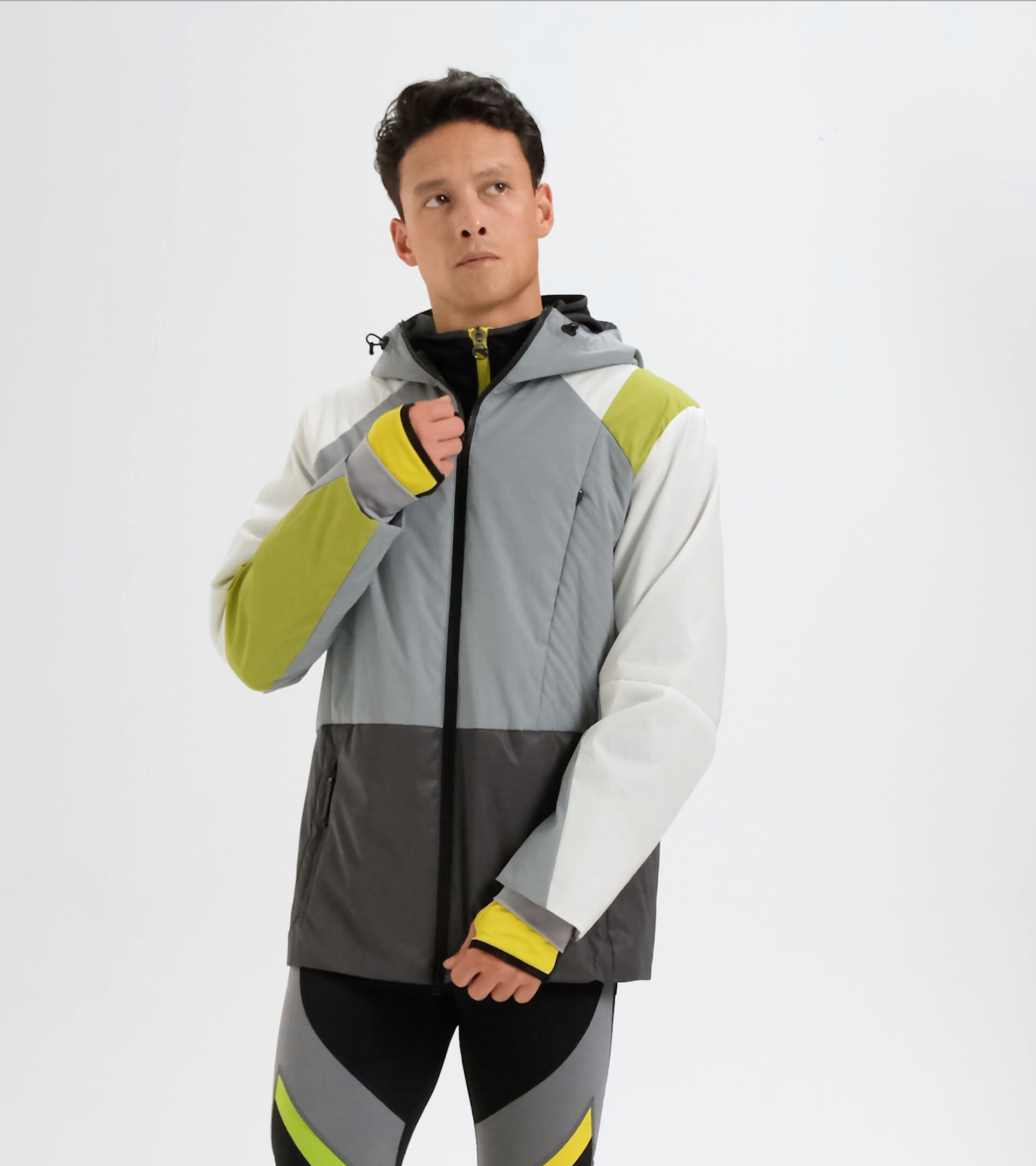 Reflective running jacket - Men BRIGHT JACKET BE ONE ALLOY - Diadora