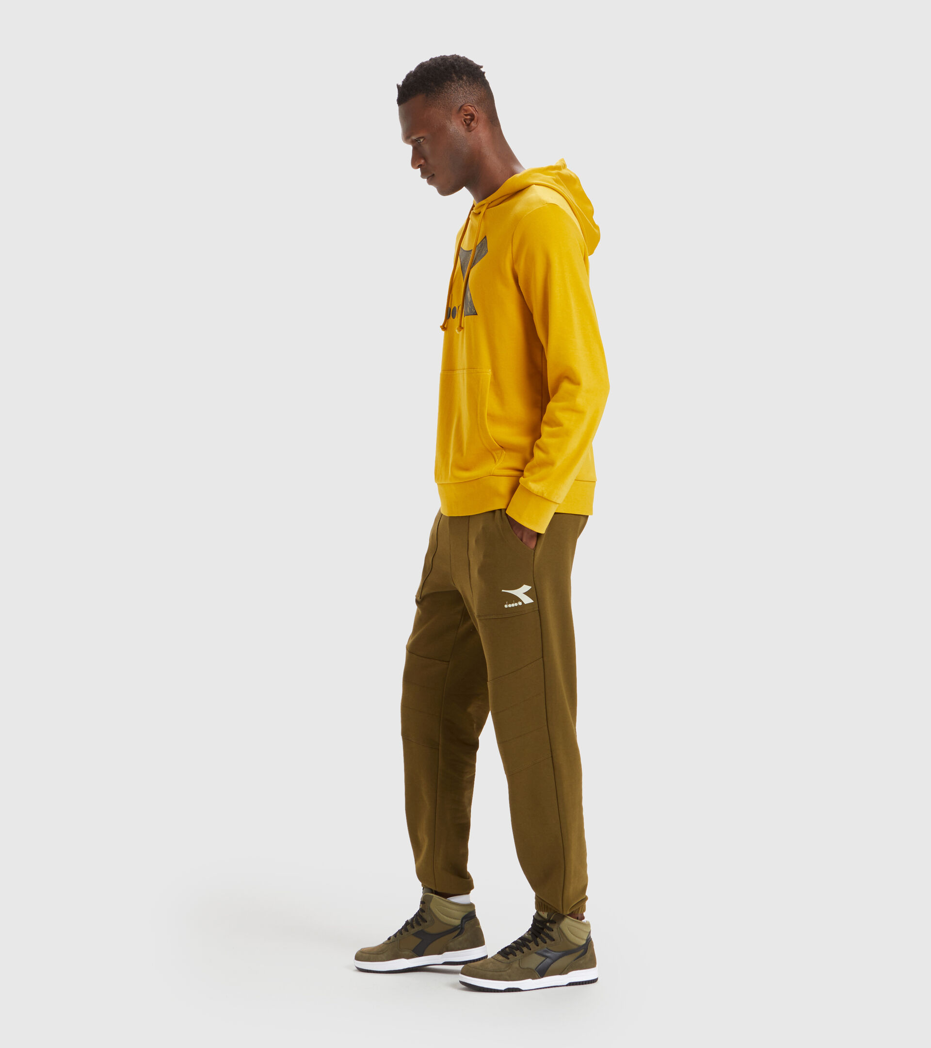 Hooded sweatshirt - Men HOODIE BIG LOGO TAWNY OLIVE - Diadora