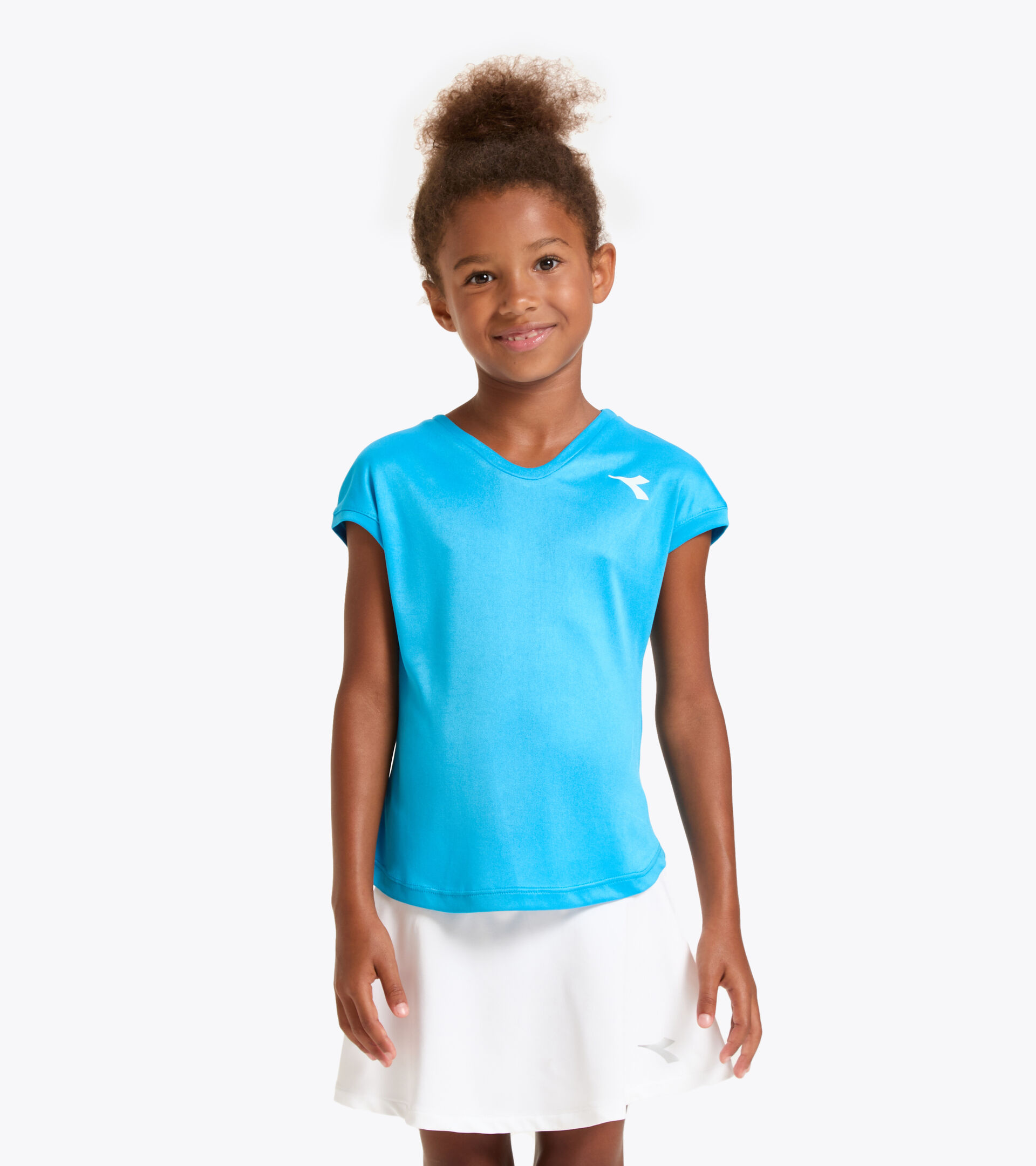 T-shirt de tennis - Junior G. T-SHIRT TEAM BLEU ROI FLUO - Diadora