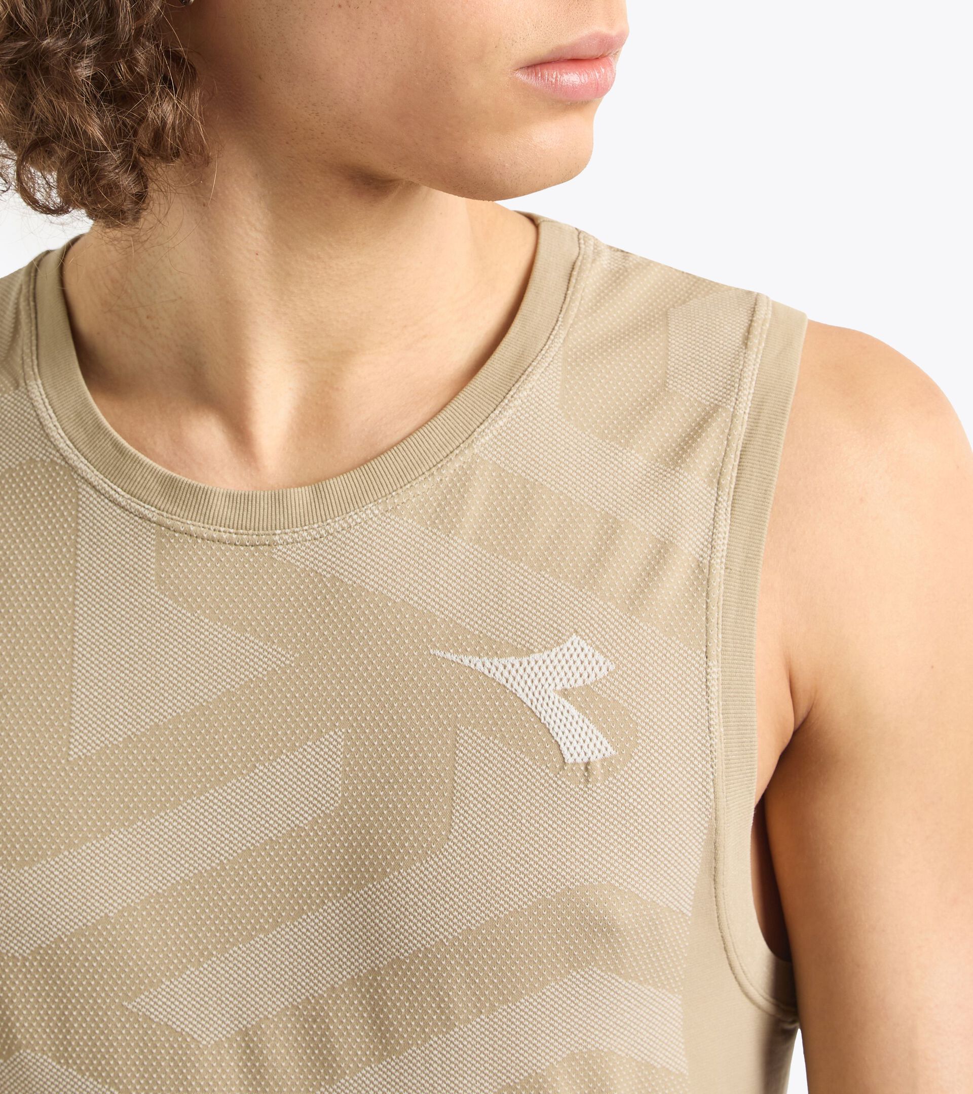 Technical tank for temperature control -  Running - Men’s TANK STRATOUNO HUMUS - Diadora