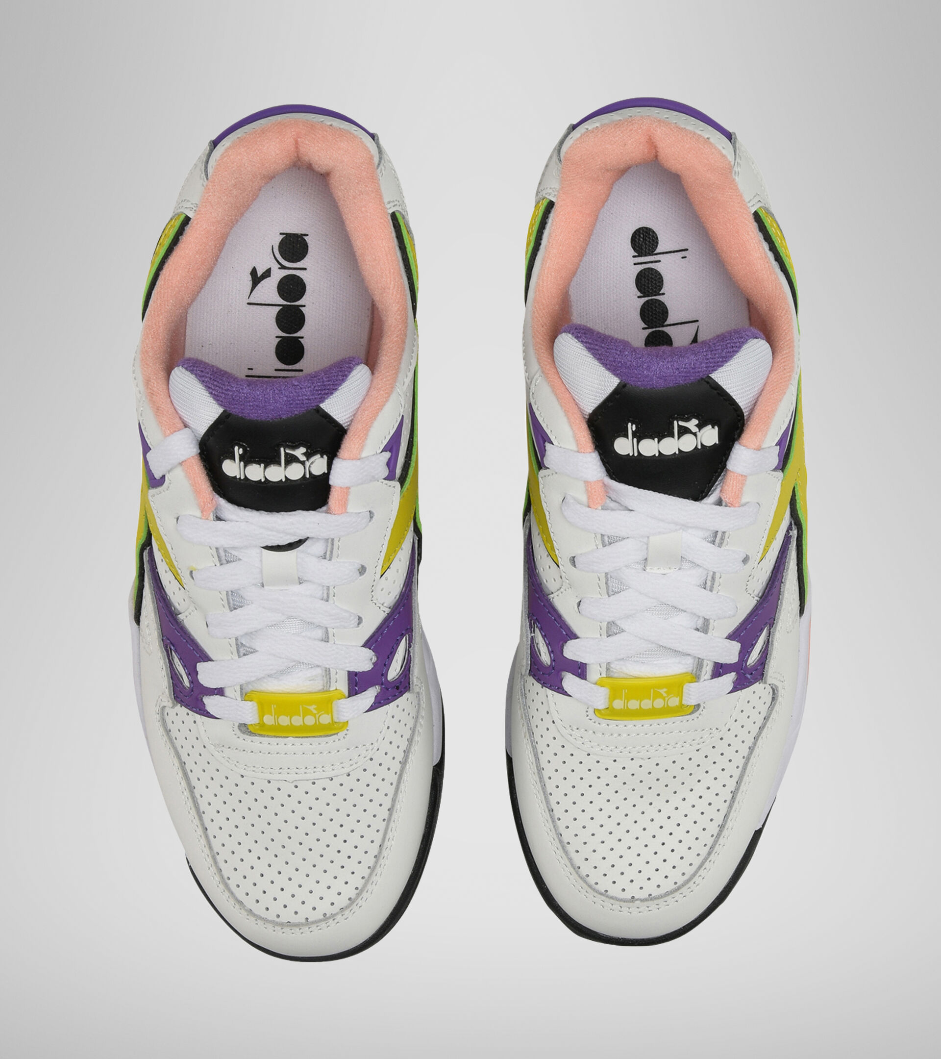 Double Action technology trainer - Women REBOUND ACE WN WHITE/YELLOW/BLACK - Diadora
