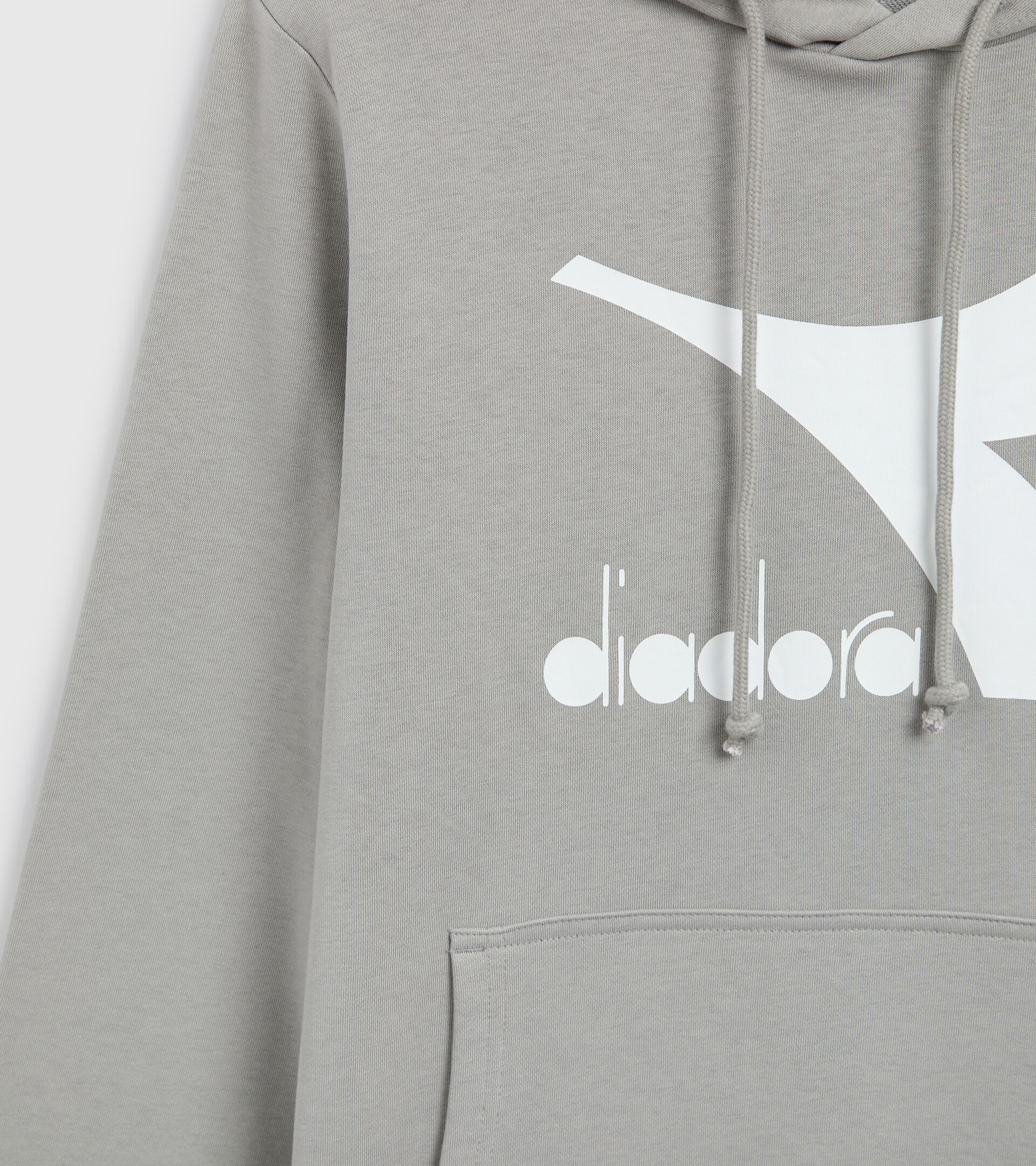 Hooded sweatshirt - Men HOODIE BIG LOGO GRAY MOUSE - Diadora
