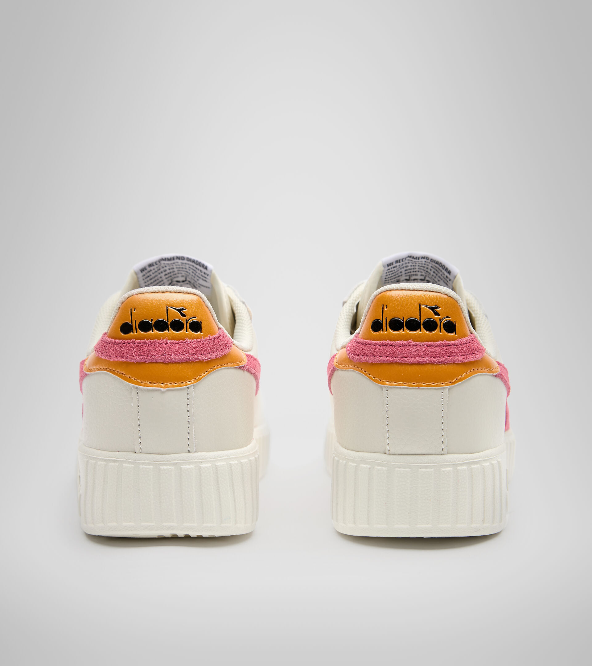 Sports shoes - Women GAME STEP PREMIUM TUMBLED LEATHER WHITE/HOT PINK - Diadora