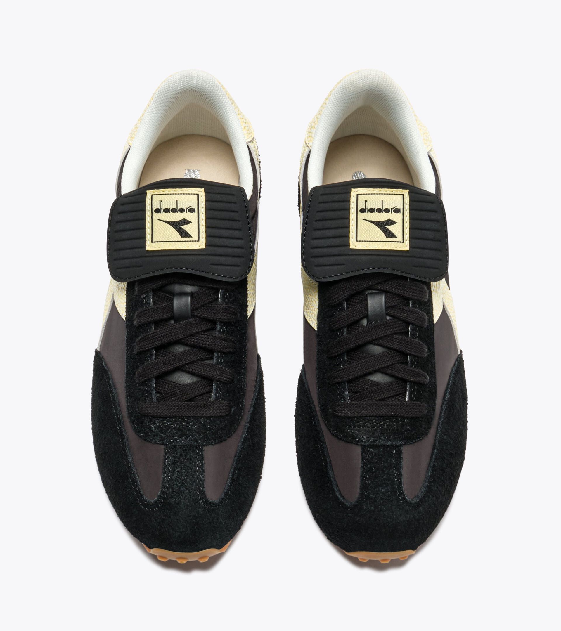 Zapatillas de ante de ca&ntilde;a baja - Mujer RALLY INDOOR NEGRO - Diadora
