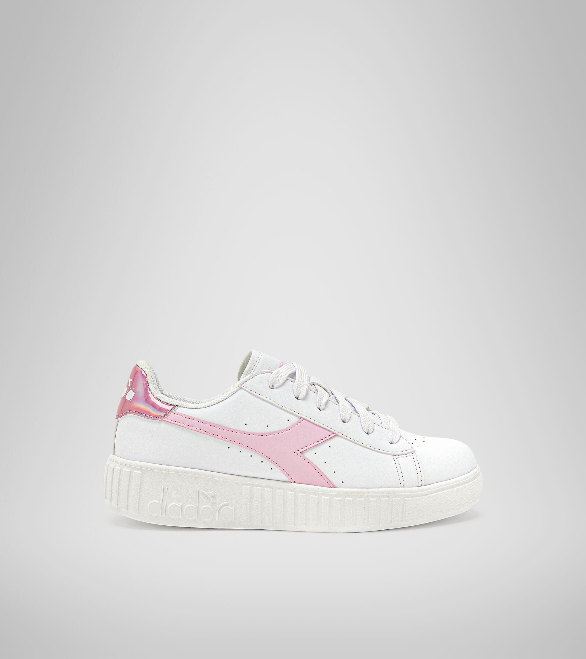 Sports shoes - Youth 8-16 years GAME STEP GS WHITE/METALIZED PINK - Diadora
