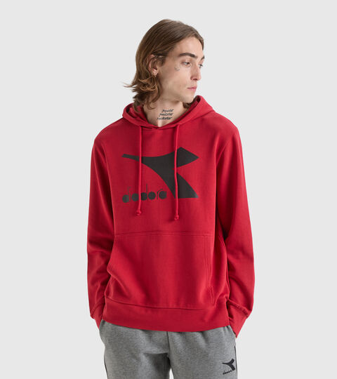 Sweat-shirt de sport à capuche - Homme HOODIE CHROMIA ROUGE SAUGE - Diadora