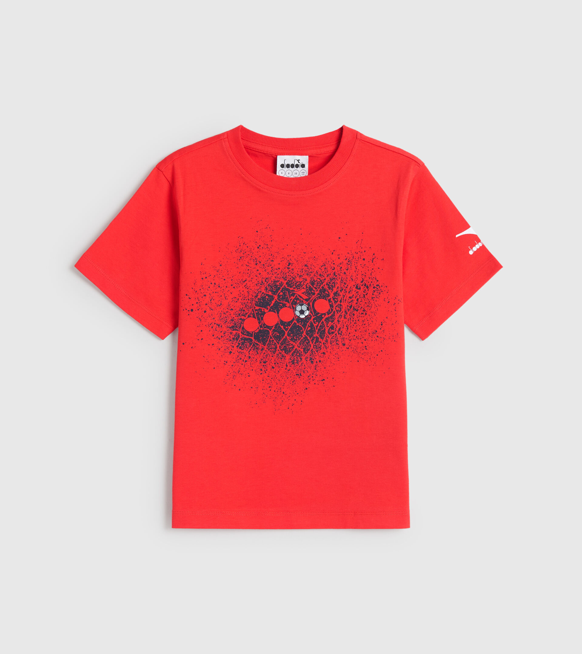 Cotton sports T-shirt - Boy’s JB.T-SHIRT SS DIADORA FC POPPY RED - Diadora