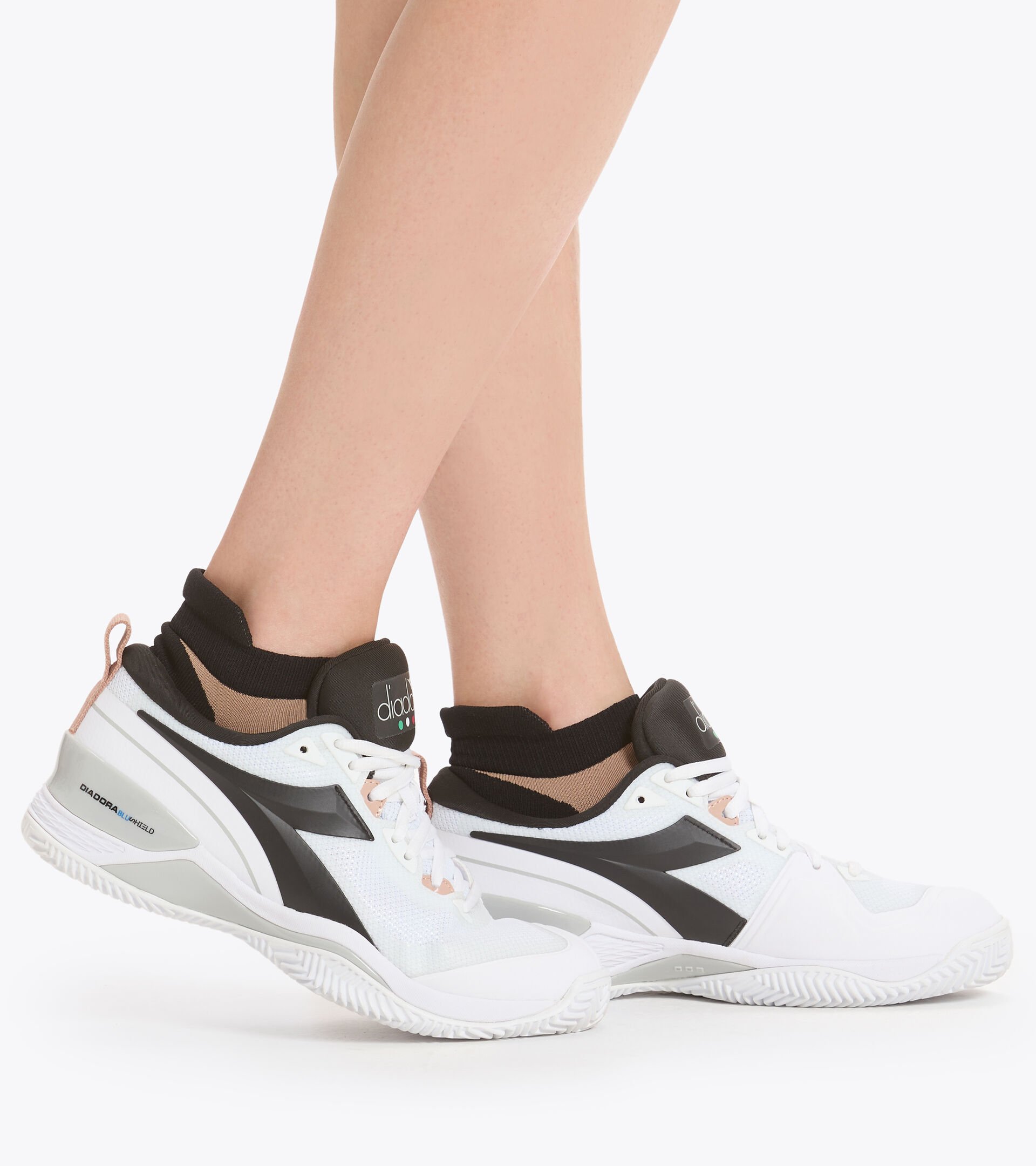 Footwear Sport DONNA SPEED BLUSHIELD 5 W CLAY WHITE/SILVER/BLACK. Diadora