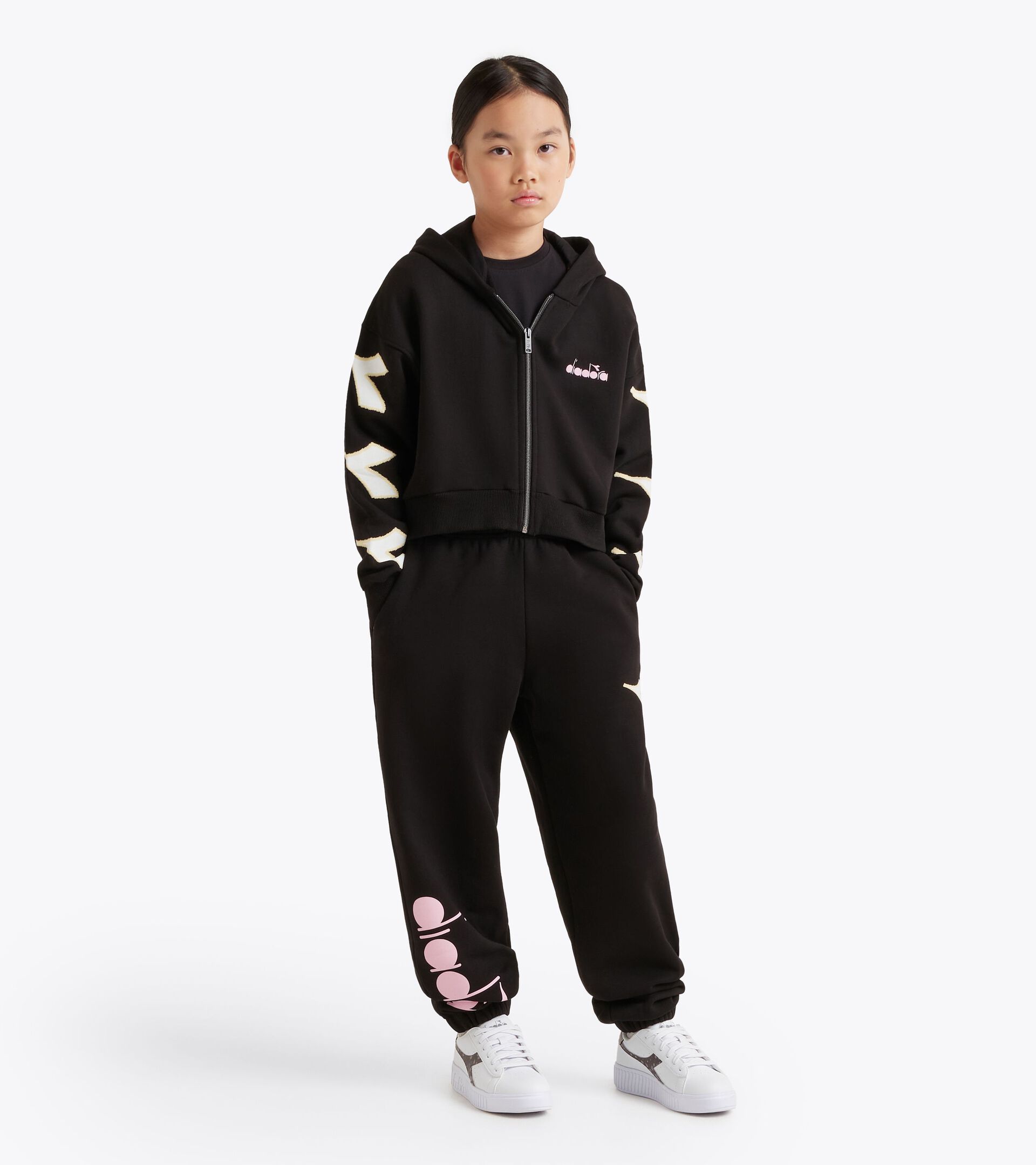 Joggers - Girls JG. JOGGER PANTS WONDERLAND BLACK - Diadora