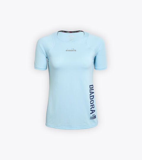 T-shirt de running - Femme L. SUPER LIGHT SS T-SHIRT BE ONE BLEU CIEL VIF - Diadora