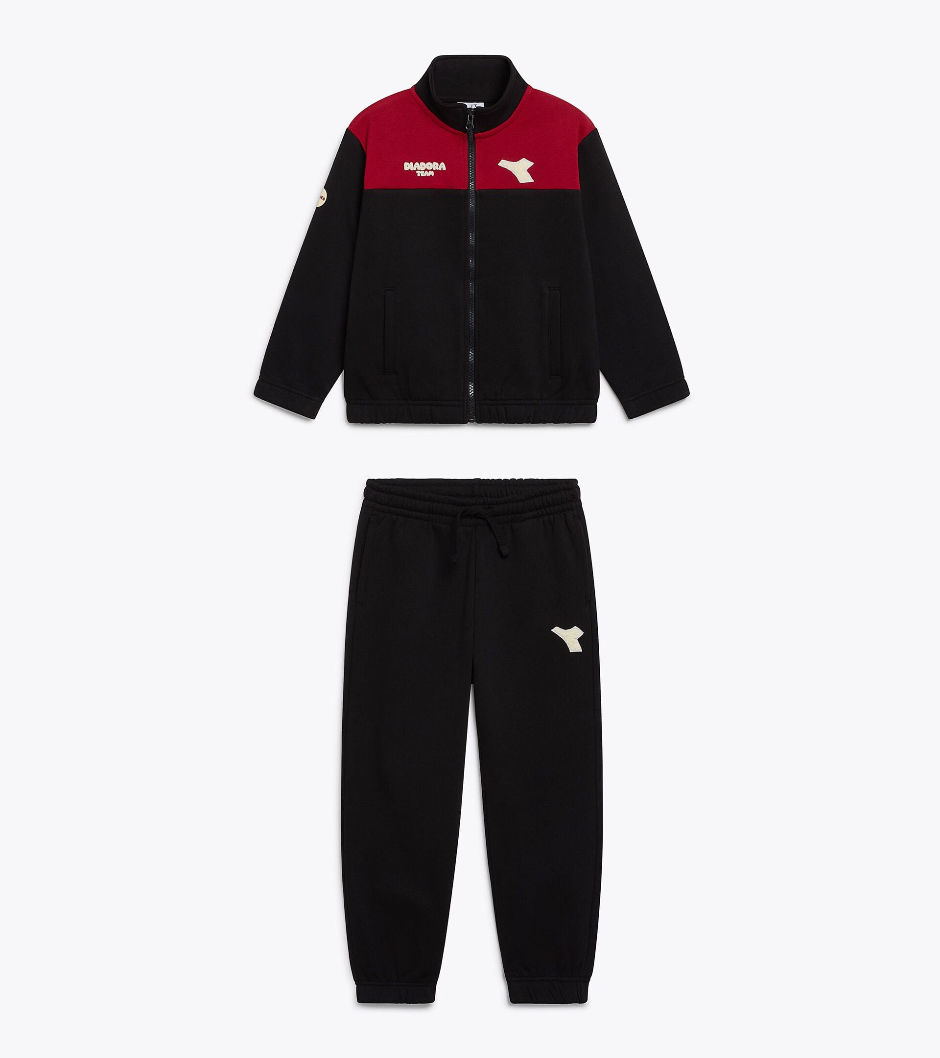Ch&aacute;ndal de triacetato - Regular - Ni&ntilde;os y ni&ntilde;as JB. TRACKSUIT FZ LOGO (BR) NEGRO - Diadora