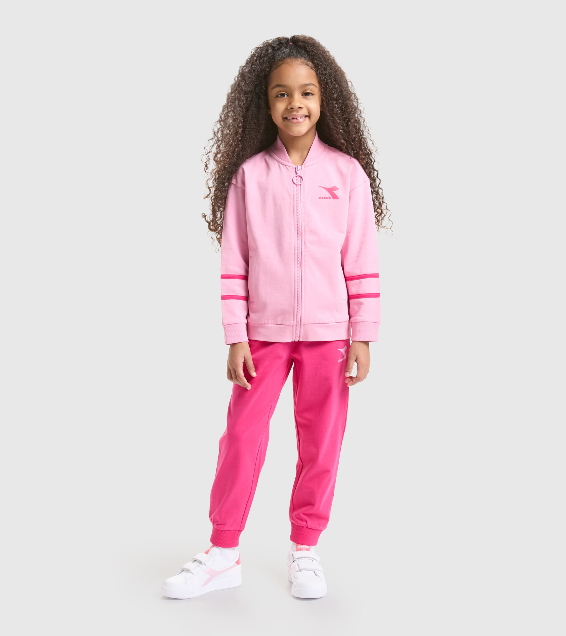 Tuta sportiva junior - Unisex JU.TRACKSUIT FZ RAINBOW ROSA CONFETTO - Diadora