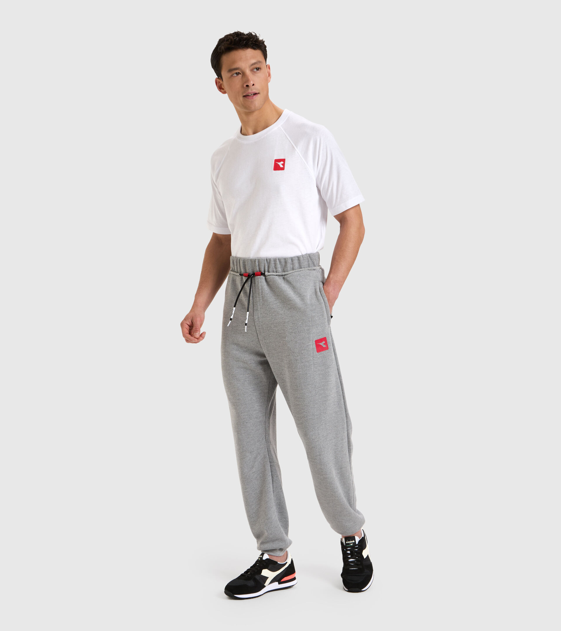 Sports trousers - Men JOGGER PANT URBANITY LIGHT MIDDLE GREY MELANGE - Diadora