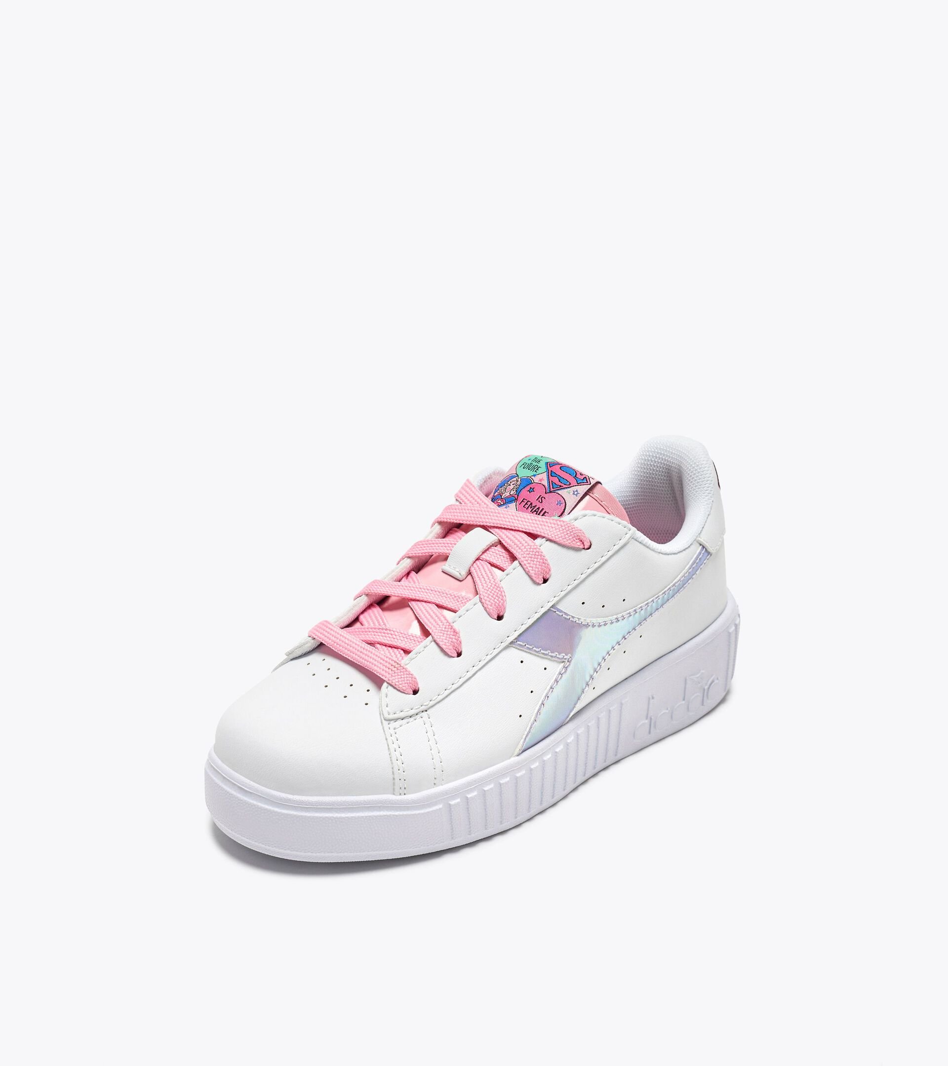 Sneakers de sport - Fille - 4-8 ans  GAME STEP  P PS SUPERGIRL BLANC/GLACE ORCHIDEE - Diadora