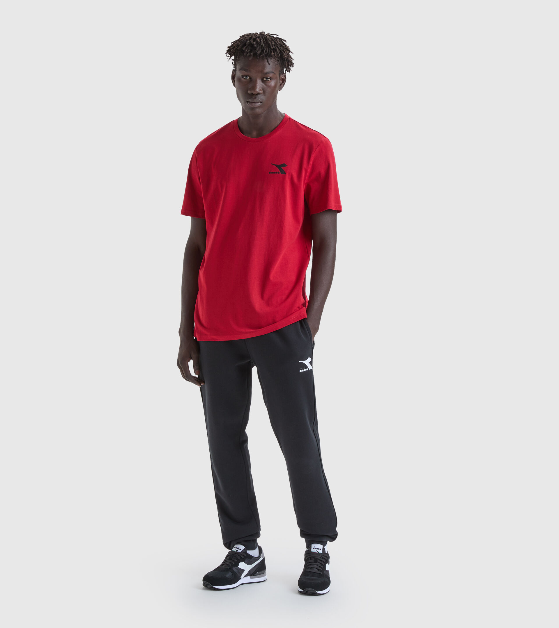 T-shirt de sport - Homme T-SHIRT SS CORE ROUGE SAUGE - Diadora