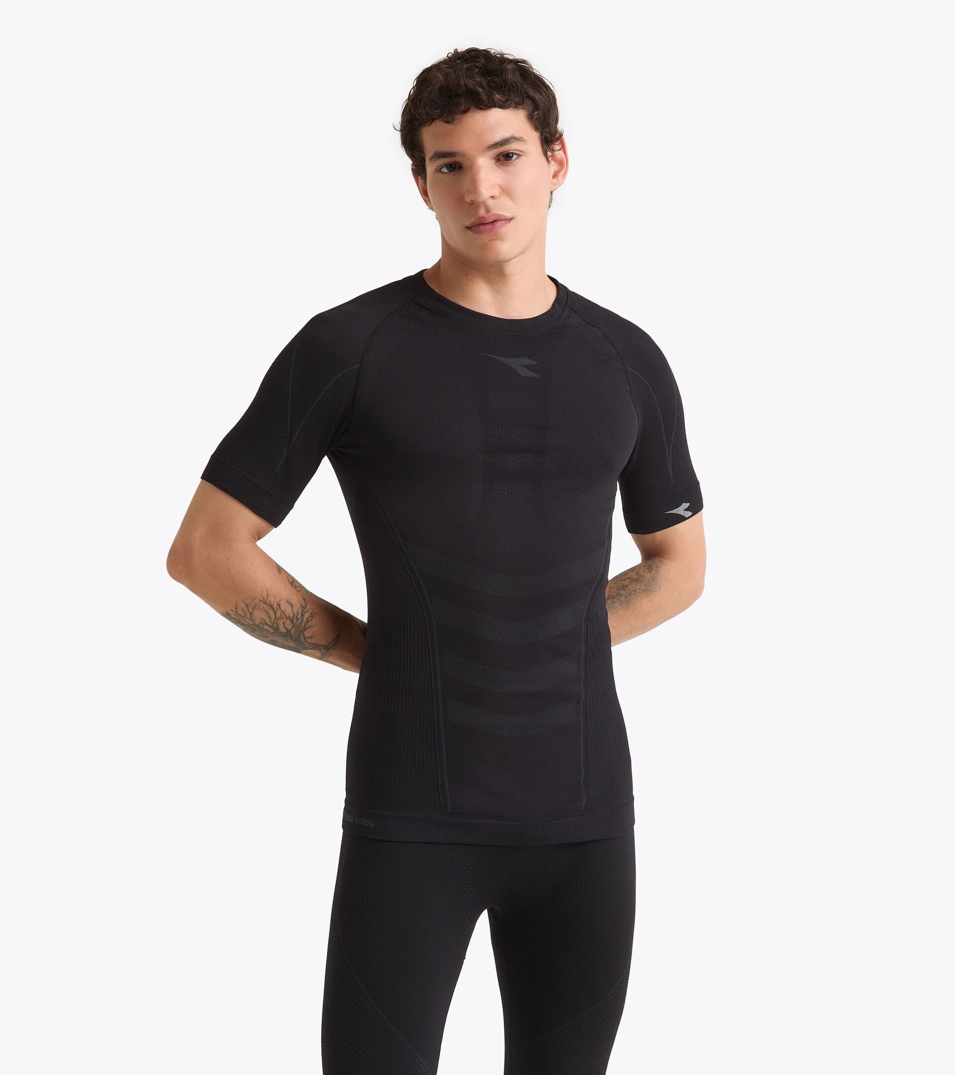 Camiseta Made in Italy&sect;Running&sect;Hombre STRATOZERO SS T-SHIRT NEGRO - Diadora