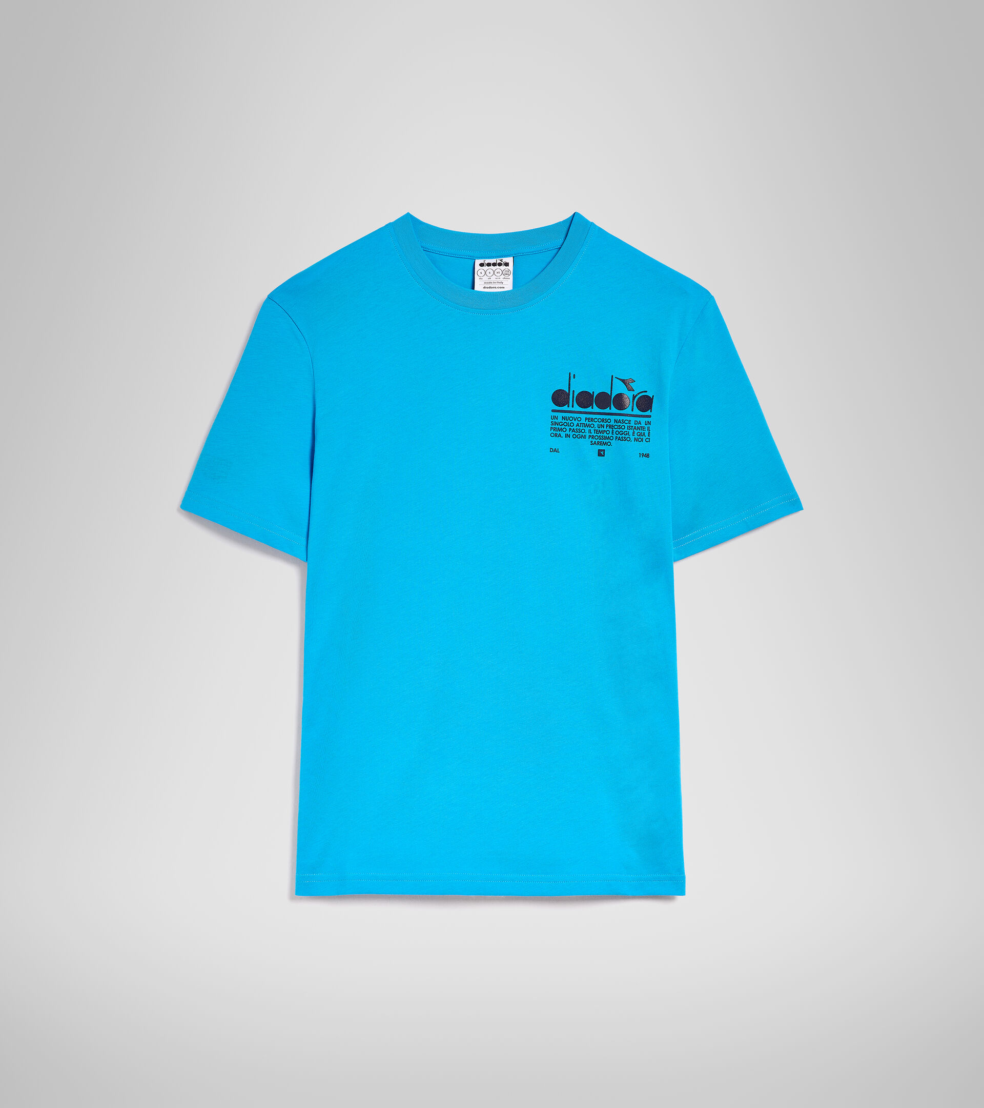 Organic cotton t-shirt - Unisex T-SHIRT SS MANIFESTO SKY BLUE INTENSE - Diadora
