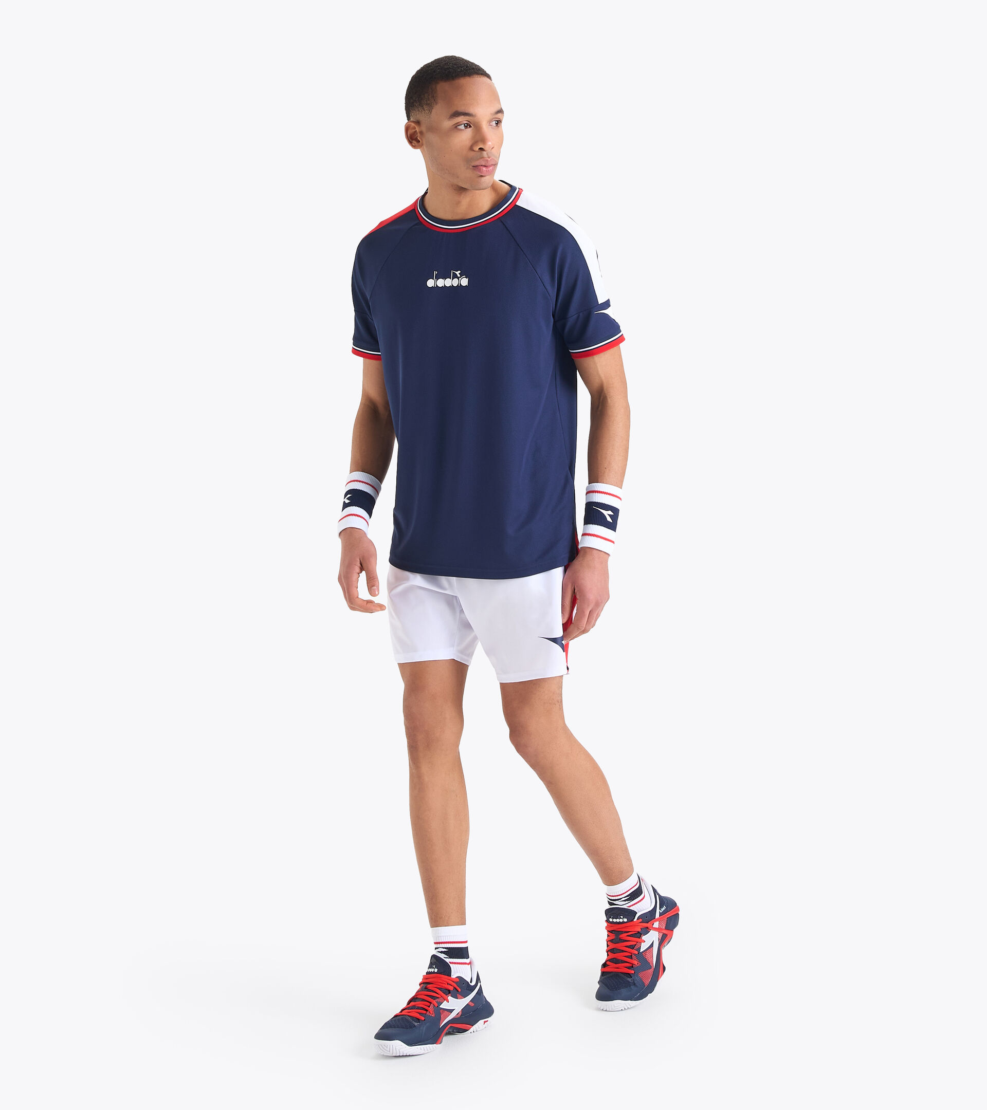 Kurze Tennis-Hose - Herren BERMUDA ICON STRAHLEND WEISSE - Diadora